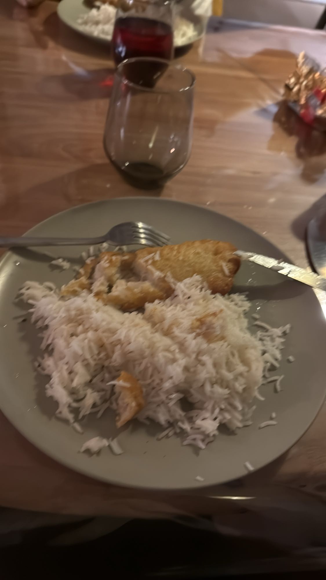 Poisson pané et riz