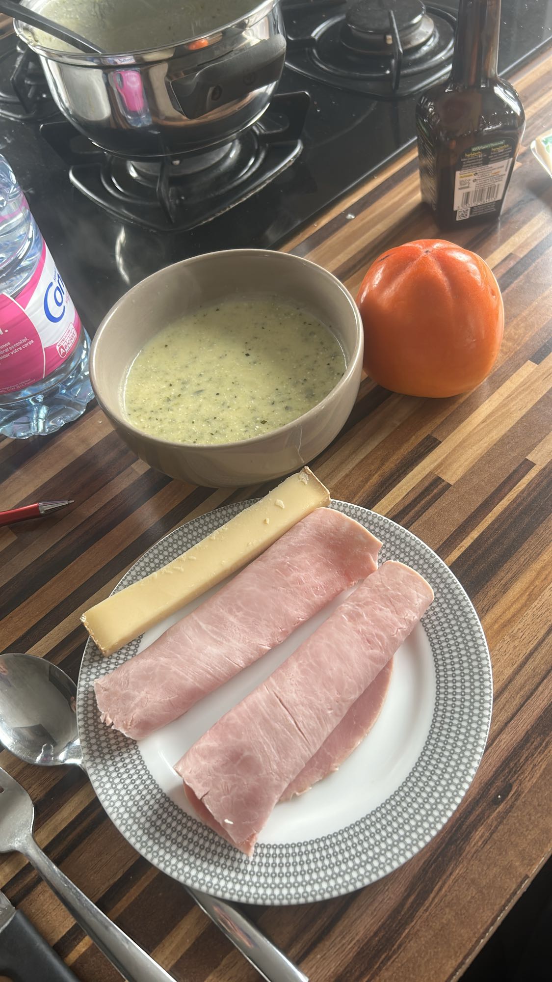 Soupe et jambon