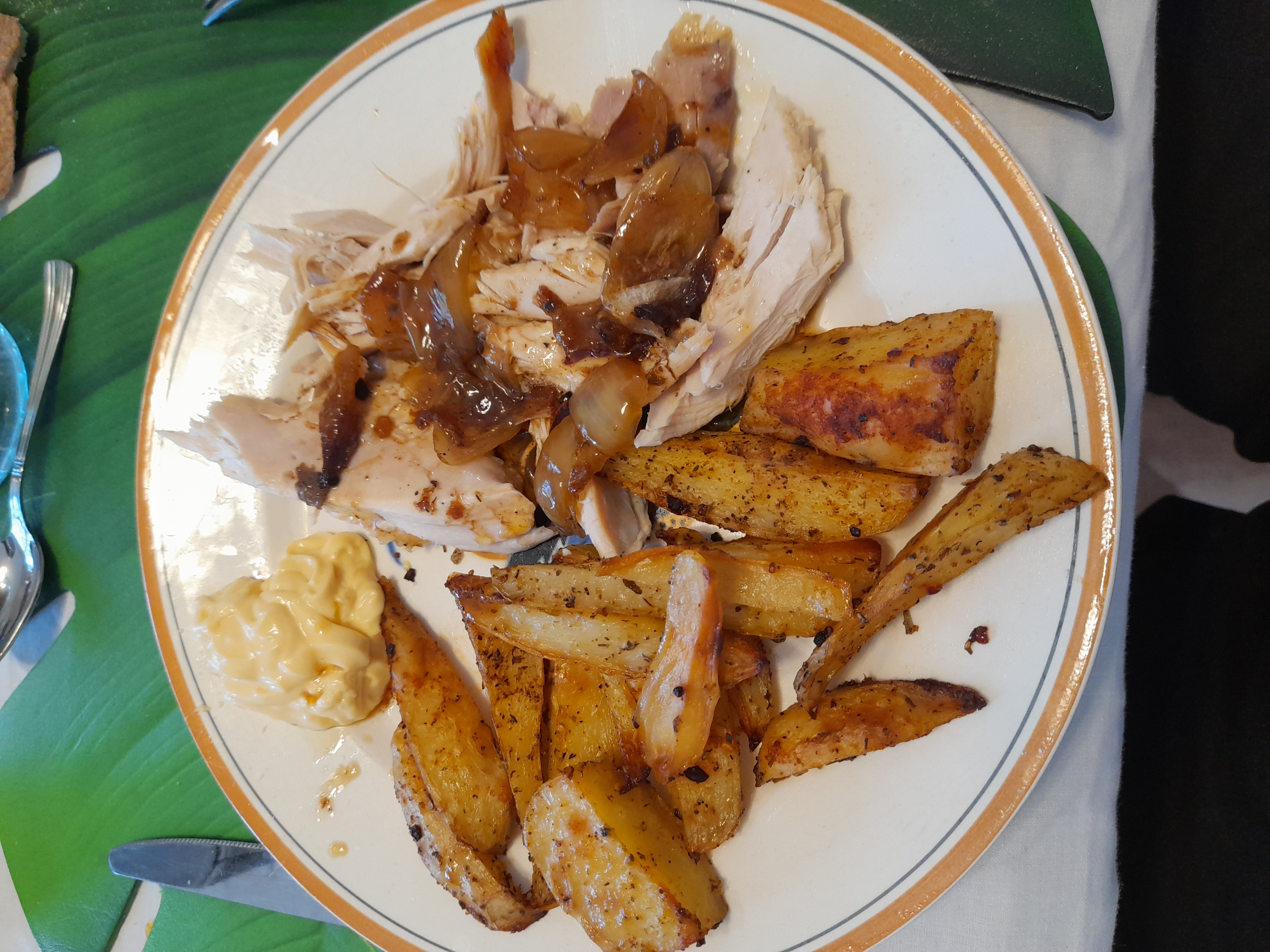 Poulet rôti et pommes de terre
