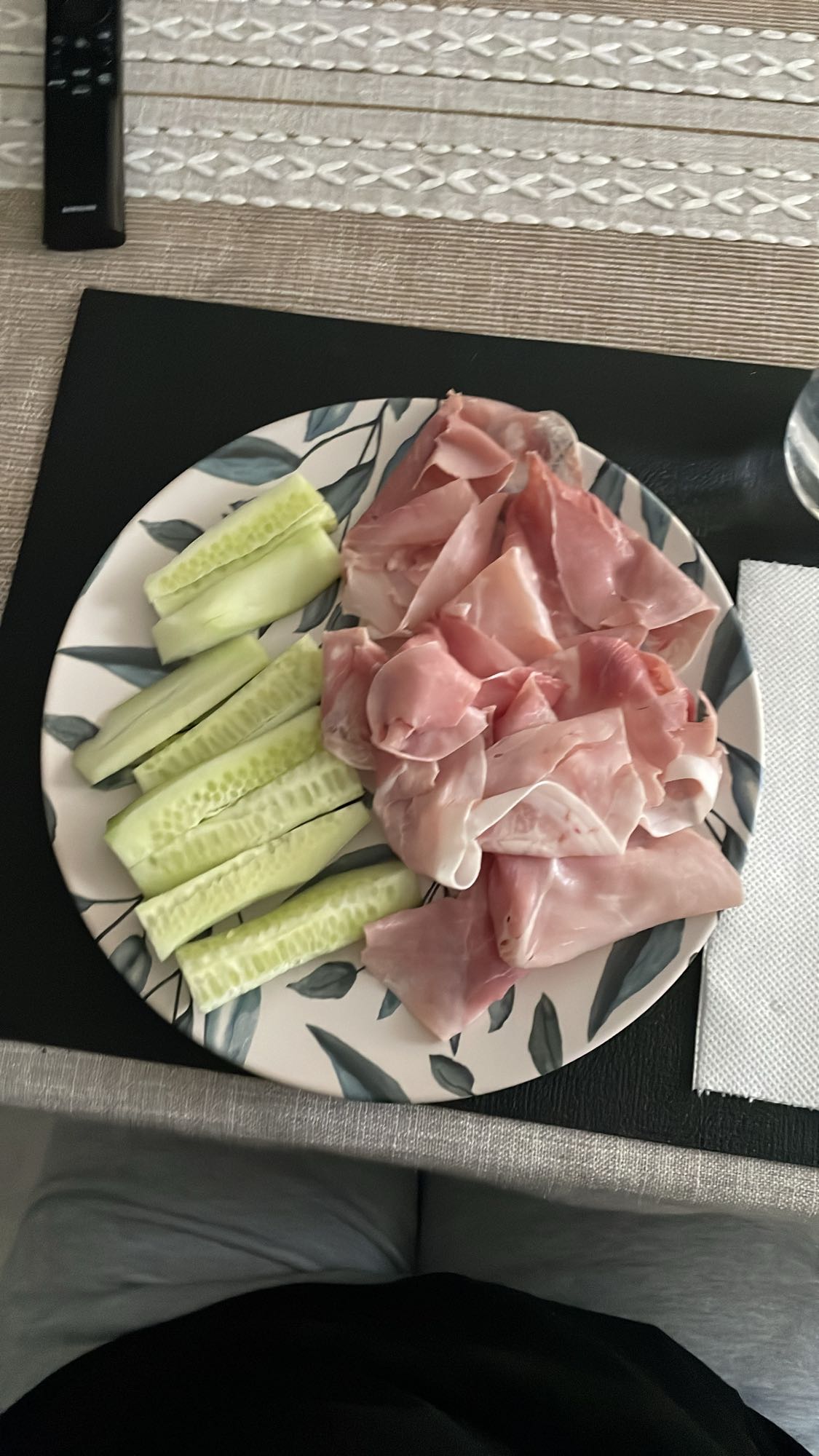 Jambon et concombre