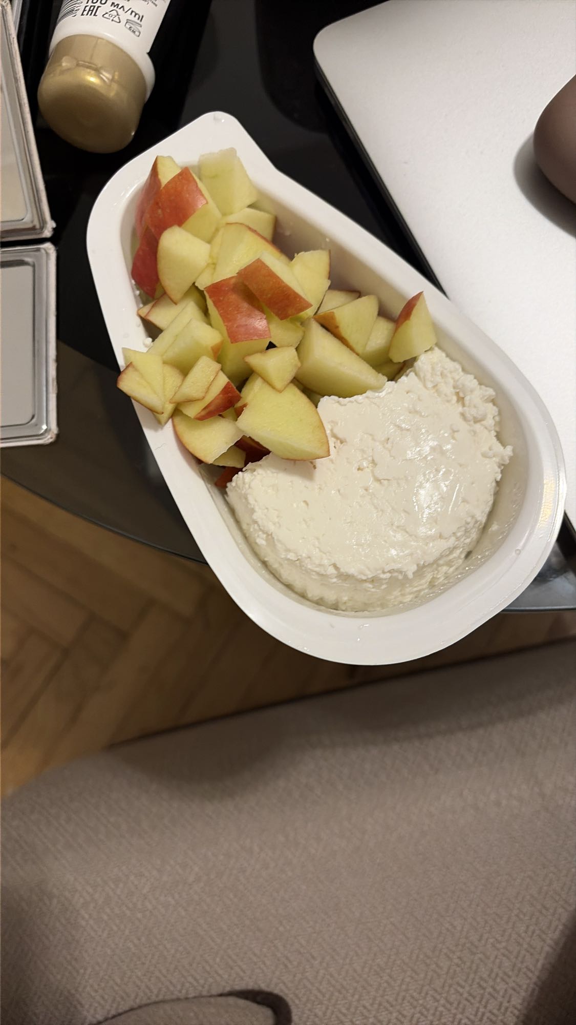 творог с яблоком