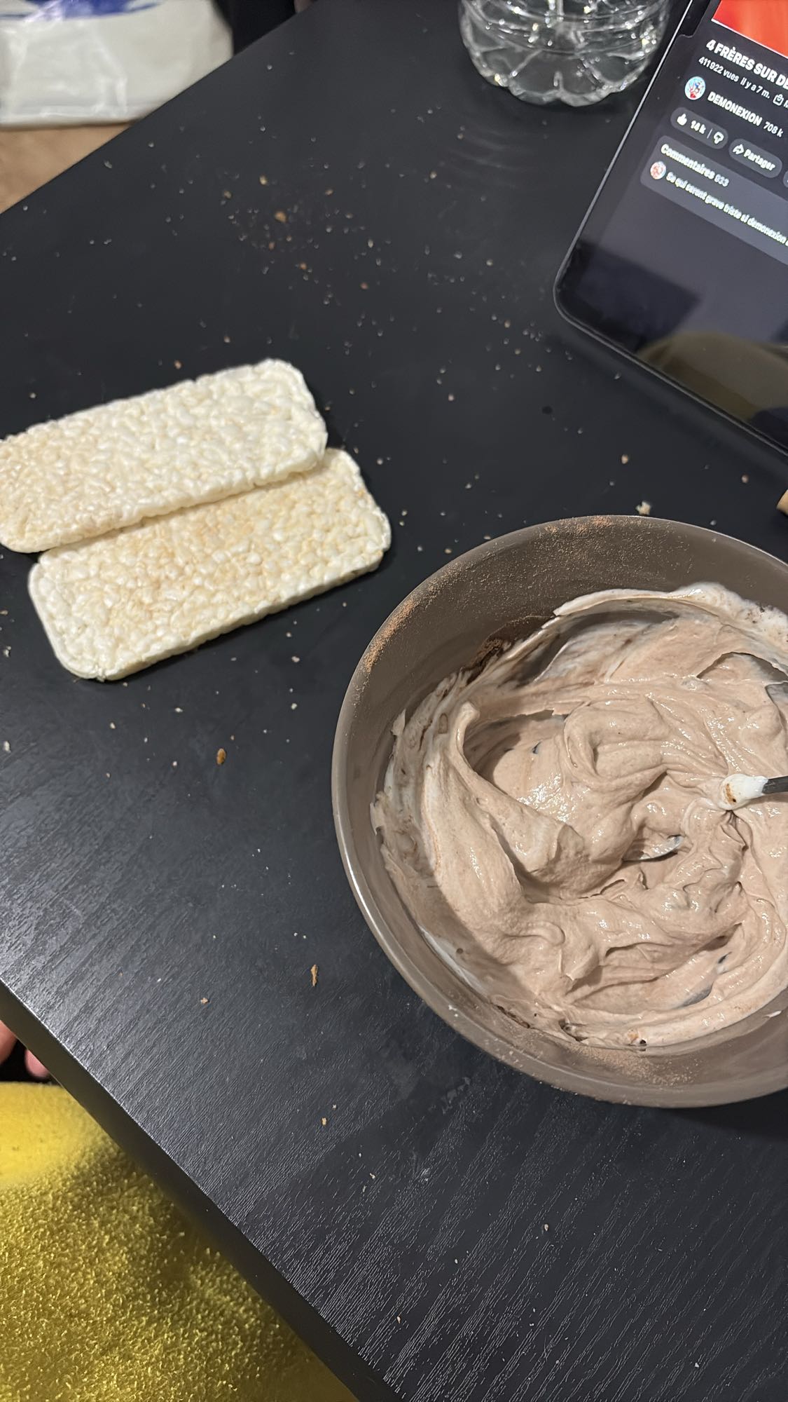 Crème choco et galettes