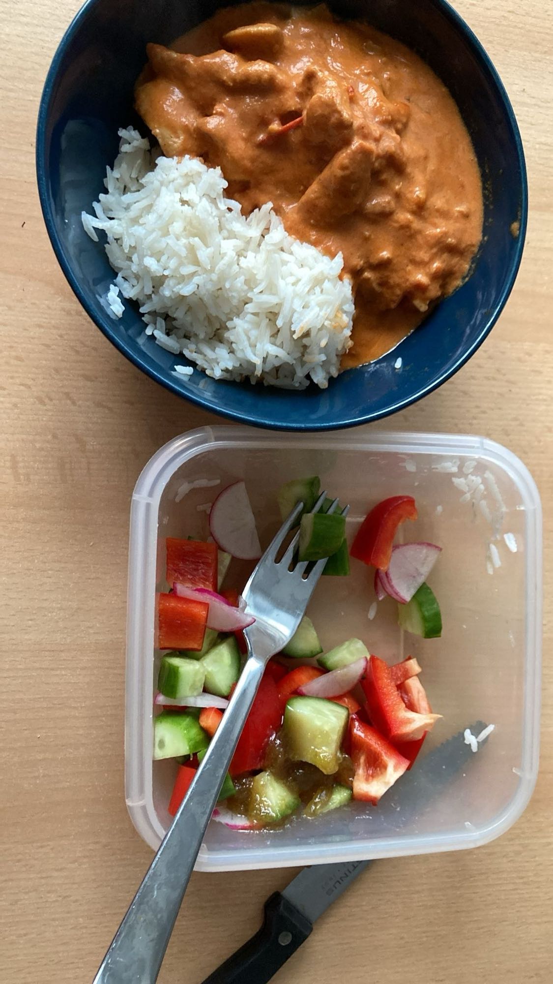 Strogonoff de frango com arroz