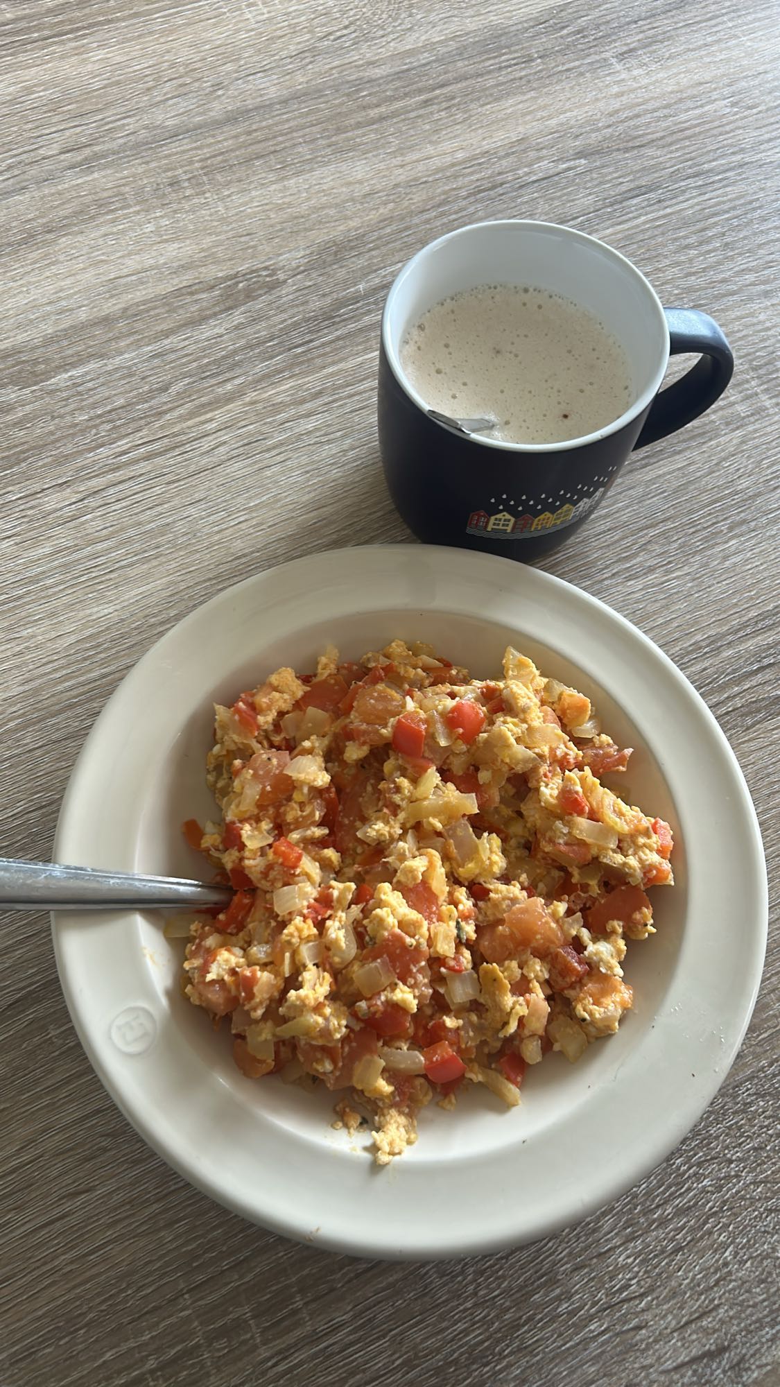 Oeufs brouillés aux légumes