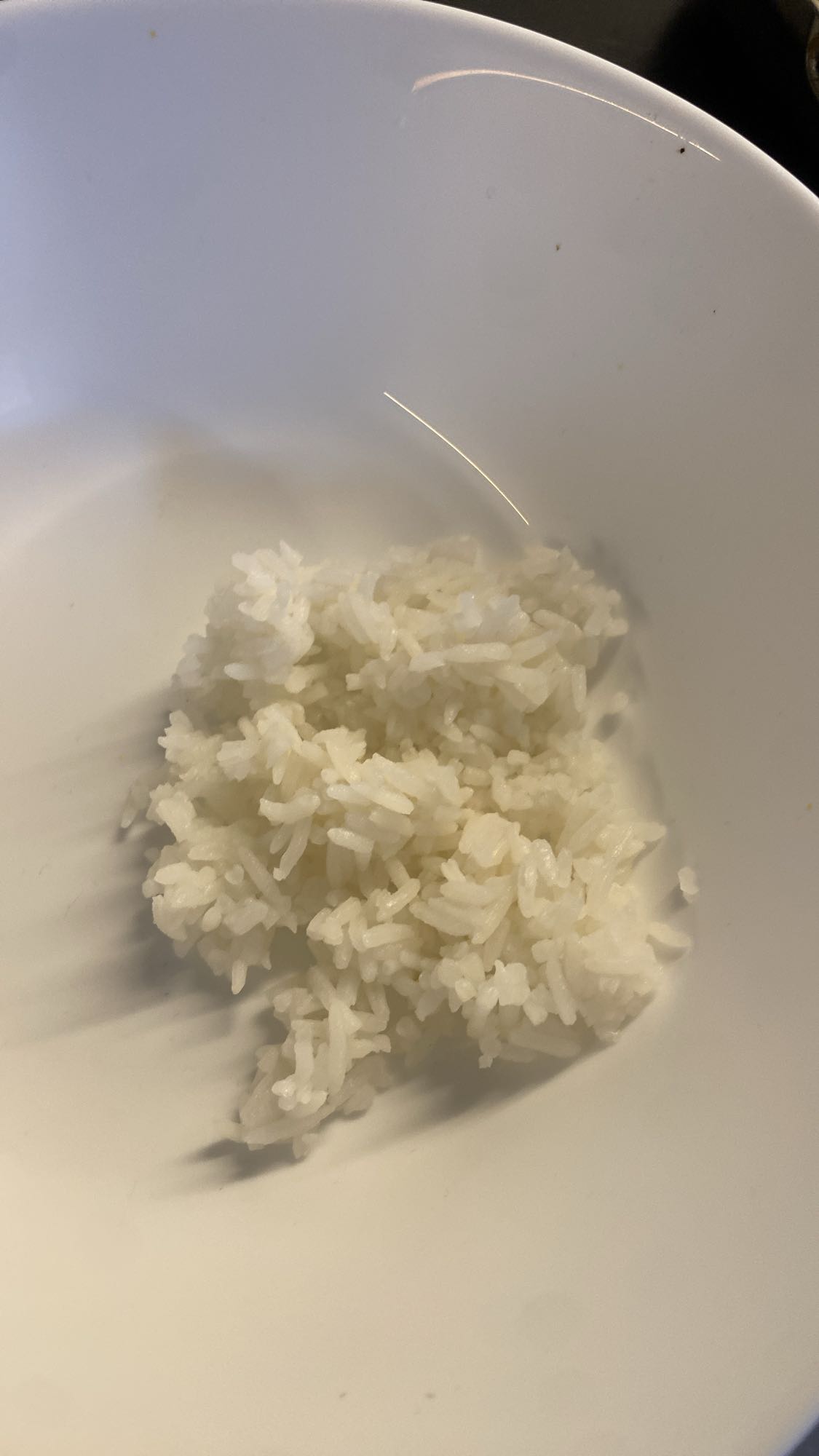 Liten portion kokt ris
