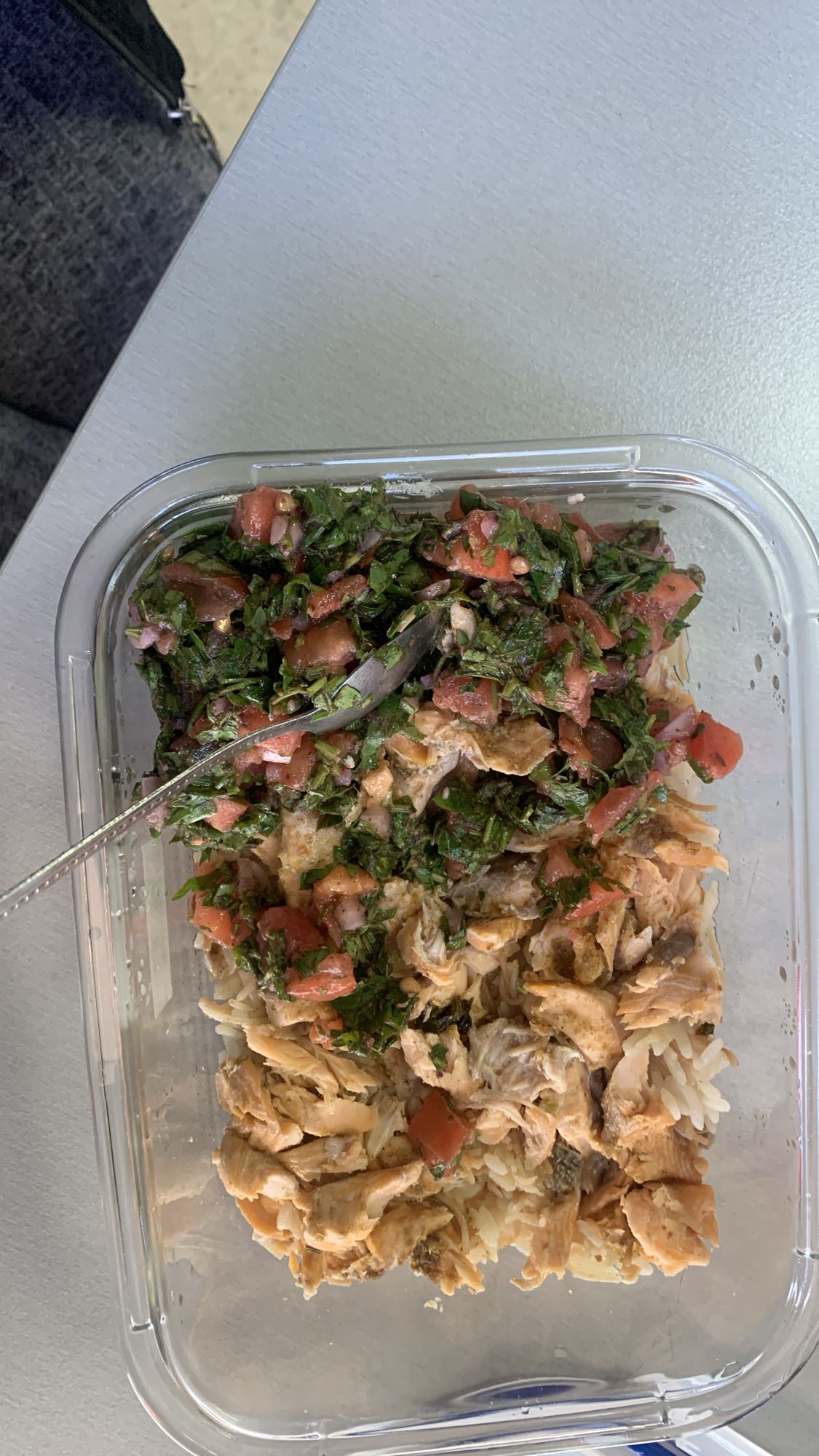 Salmon Rice with Salsa