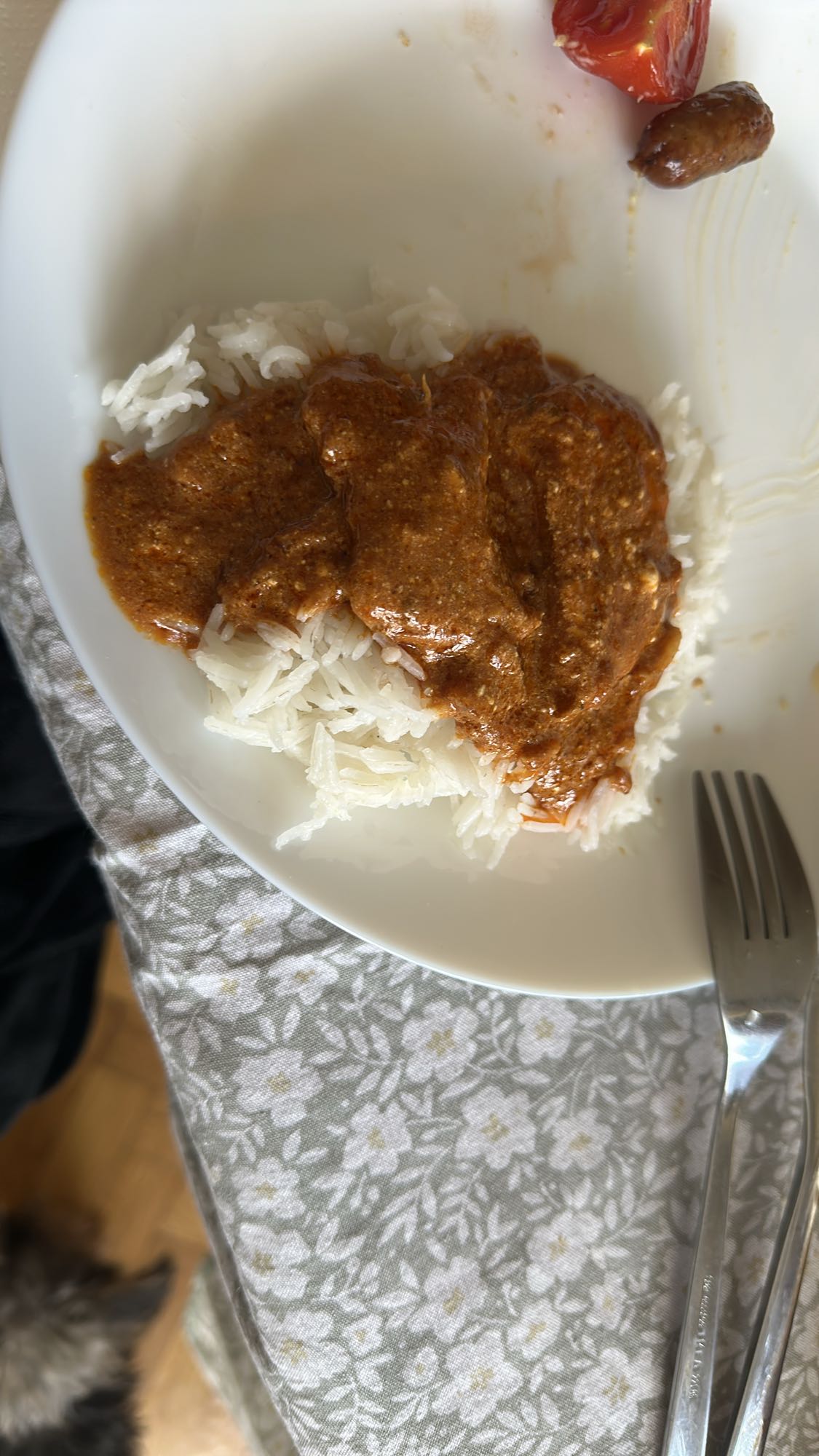 Rice with curry sauce