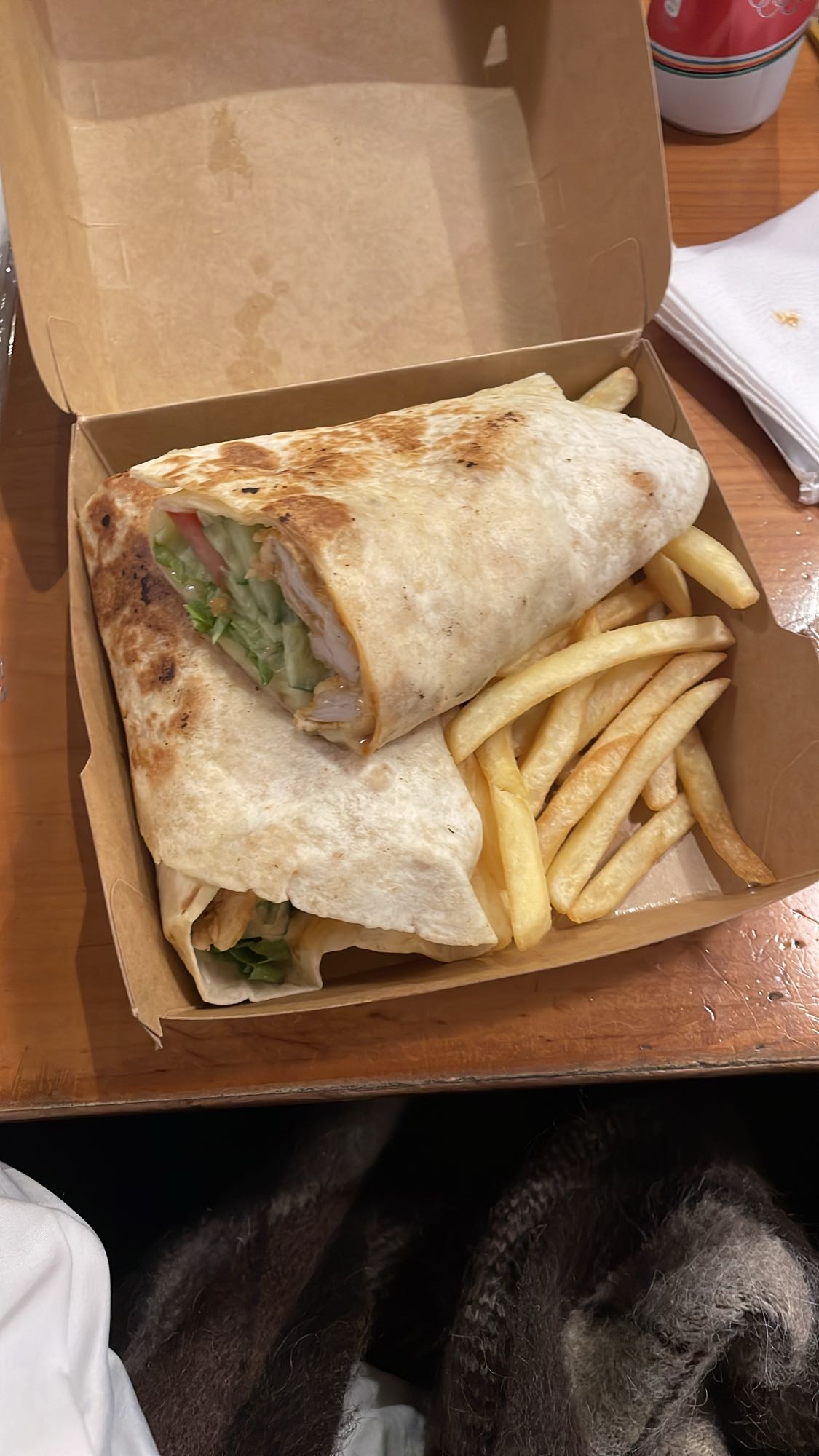 Chicken Wrap & Fries
