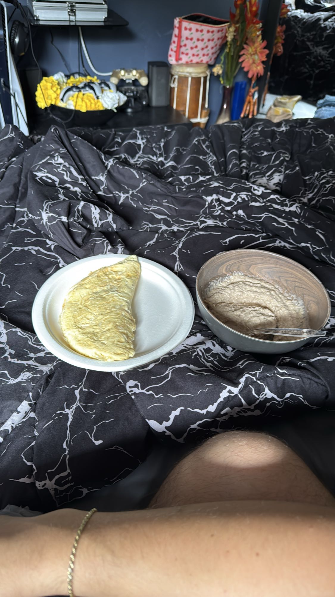 Omelette y Nestum con leche