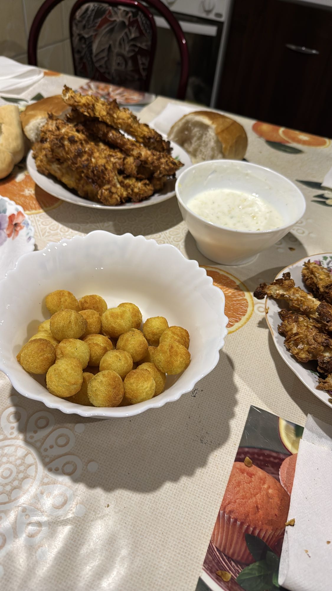 Pui crocant cu garnituri