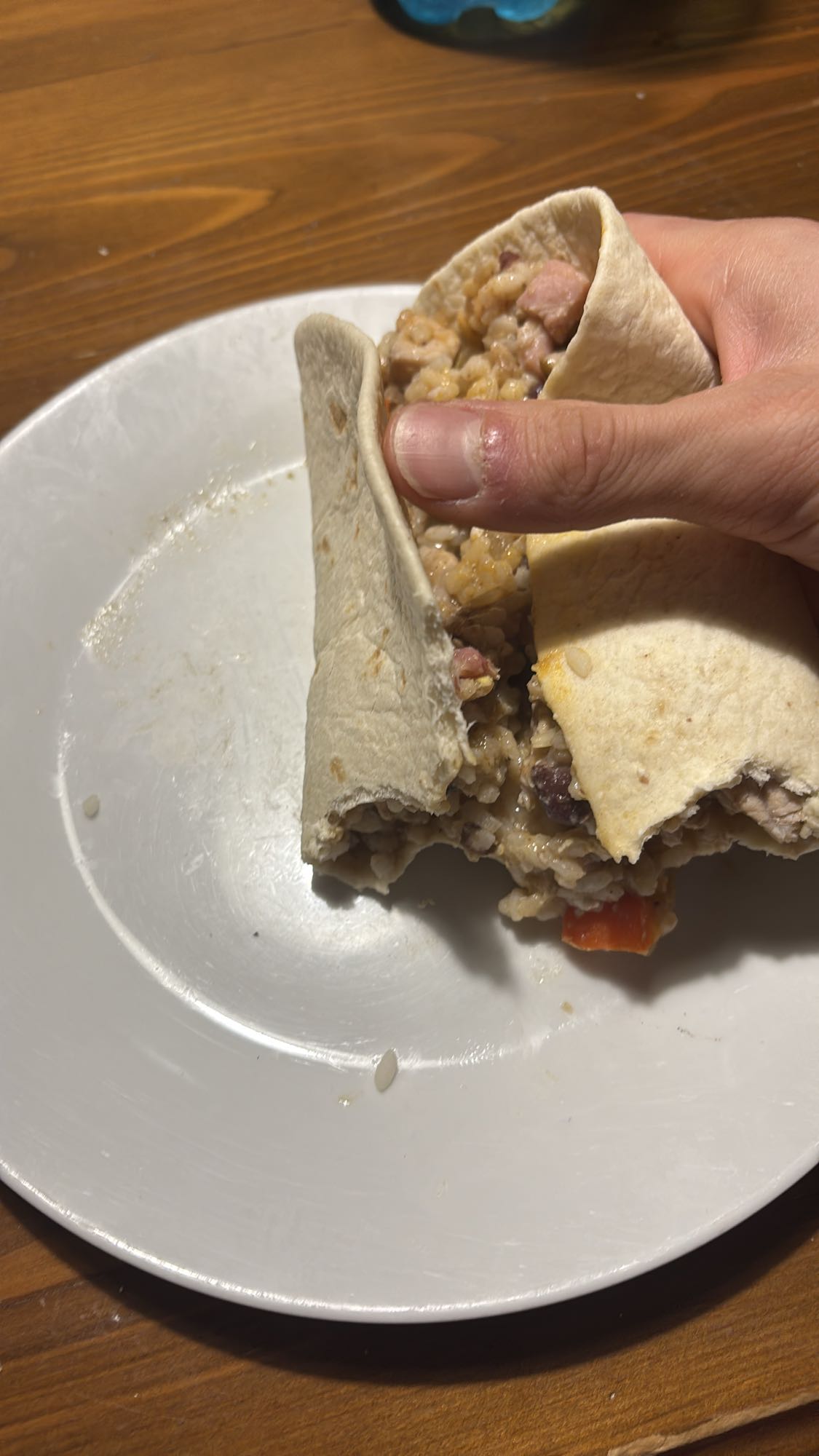 burrito de arroz y frijoles