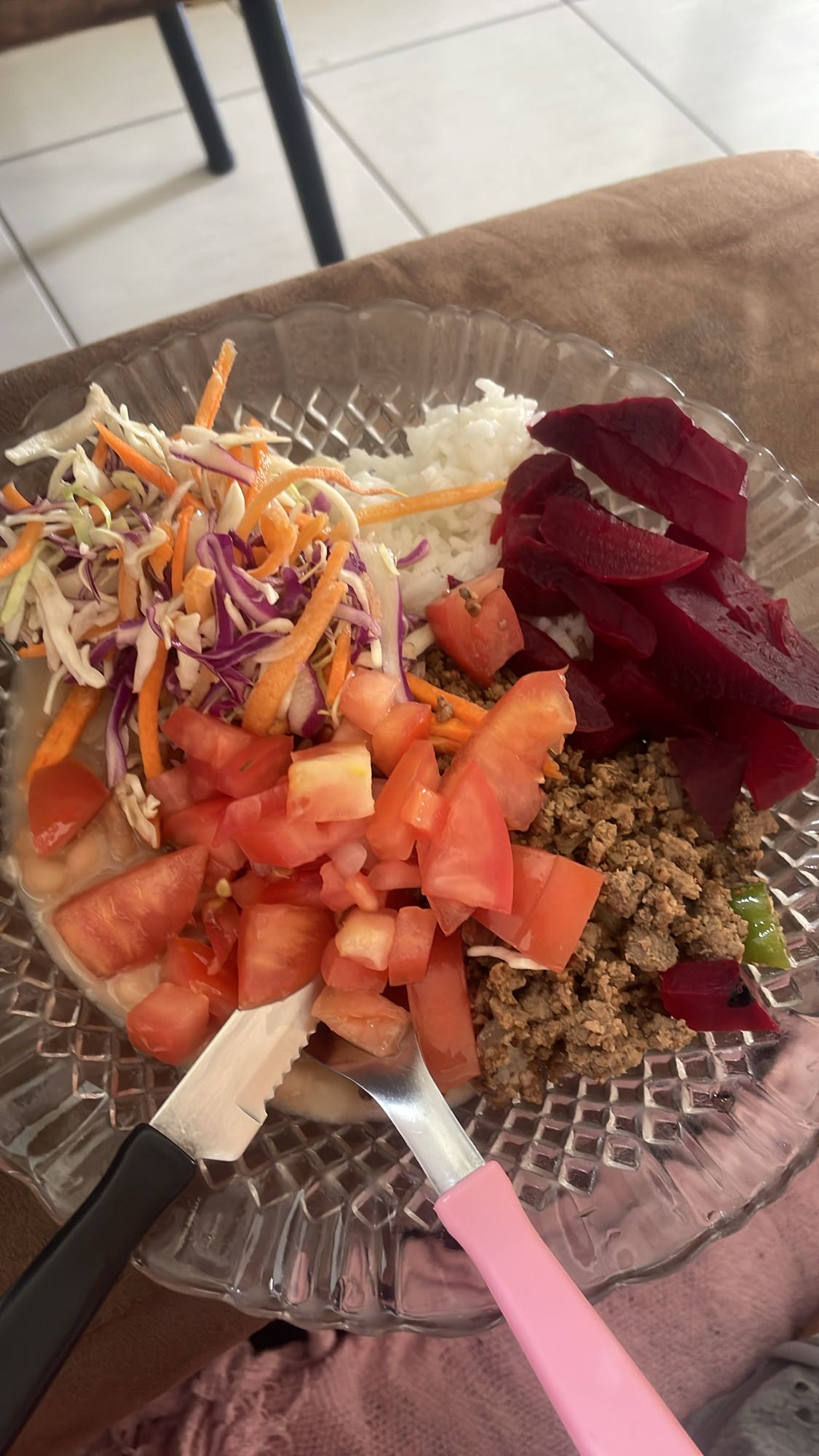 Prato colorido saudável