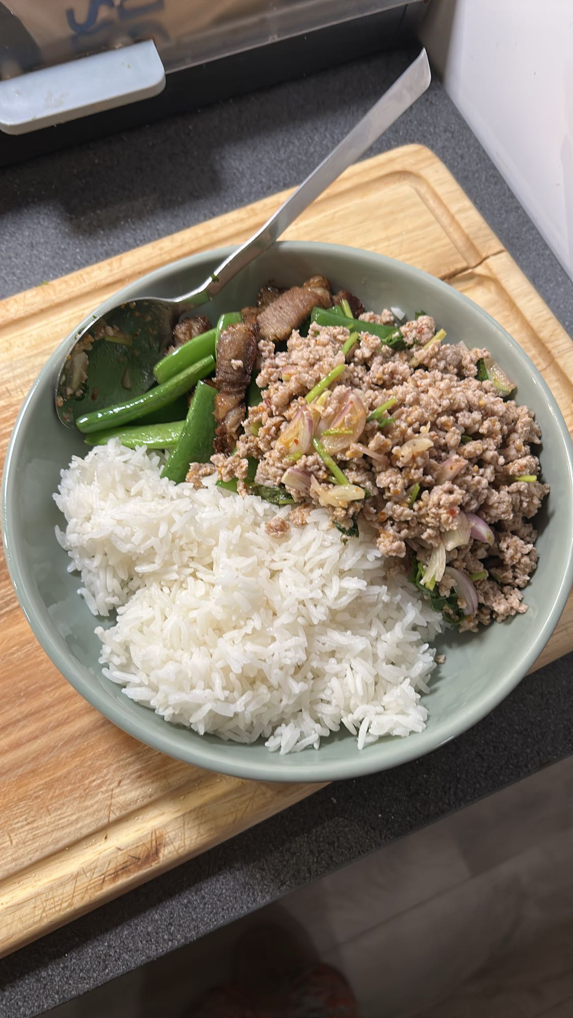 Ris med kjøtt og grønnsaker