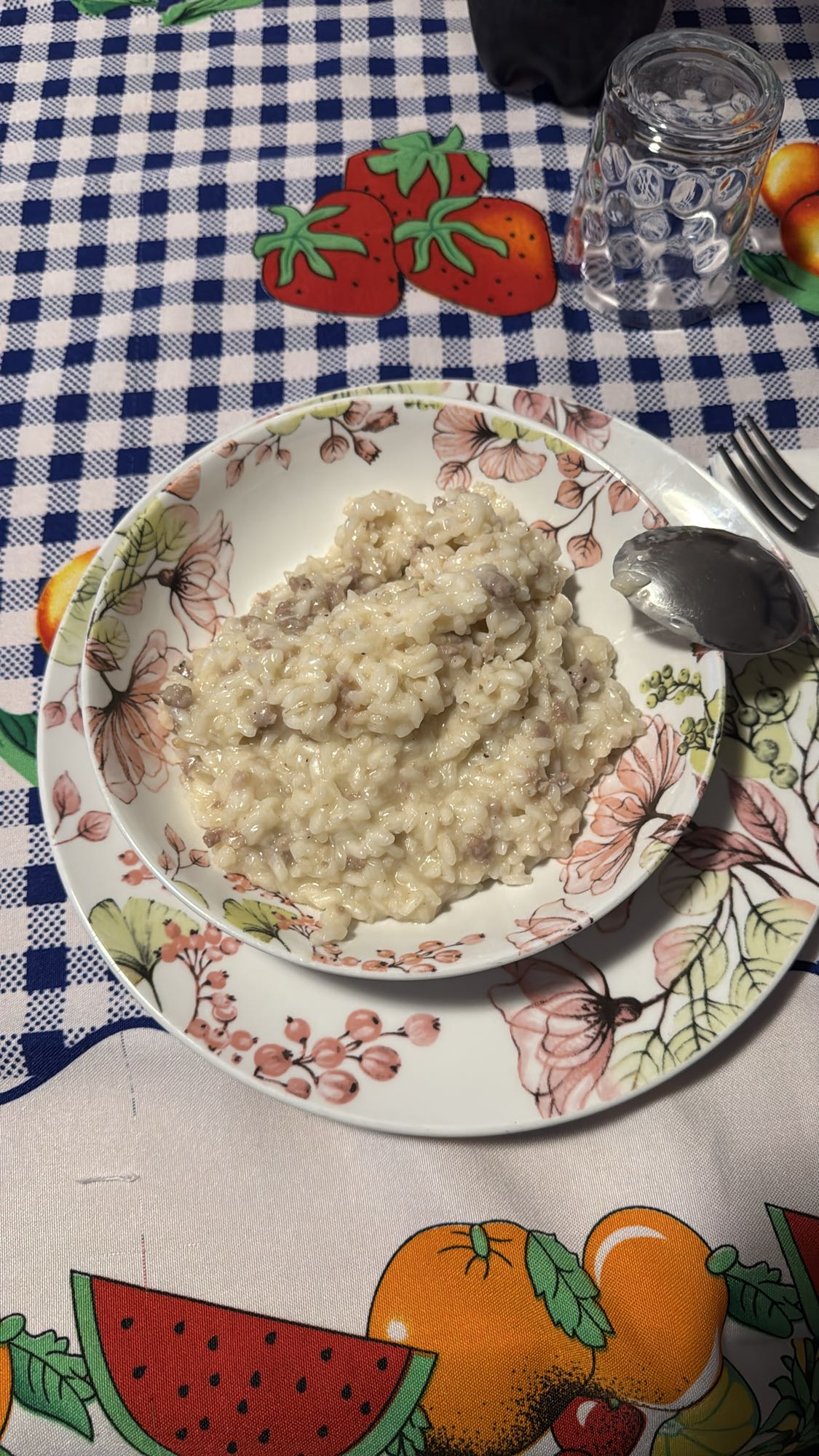 Risotto con carne