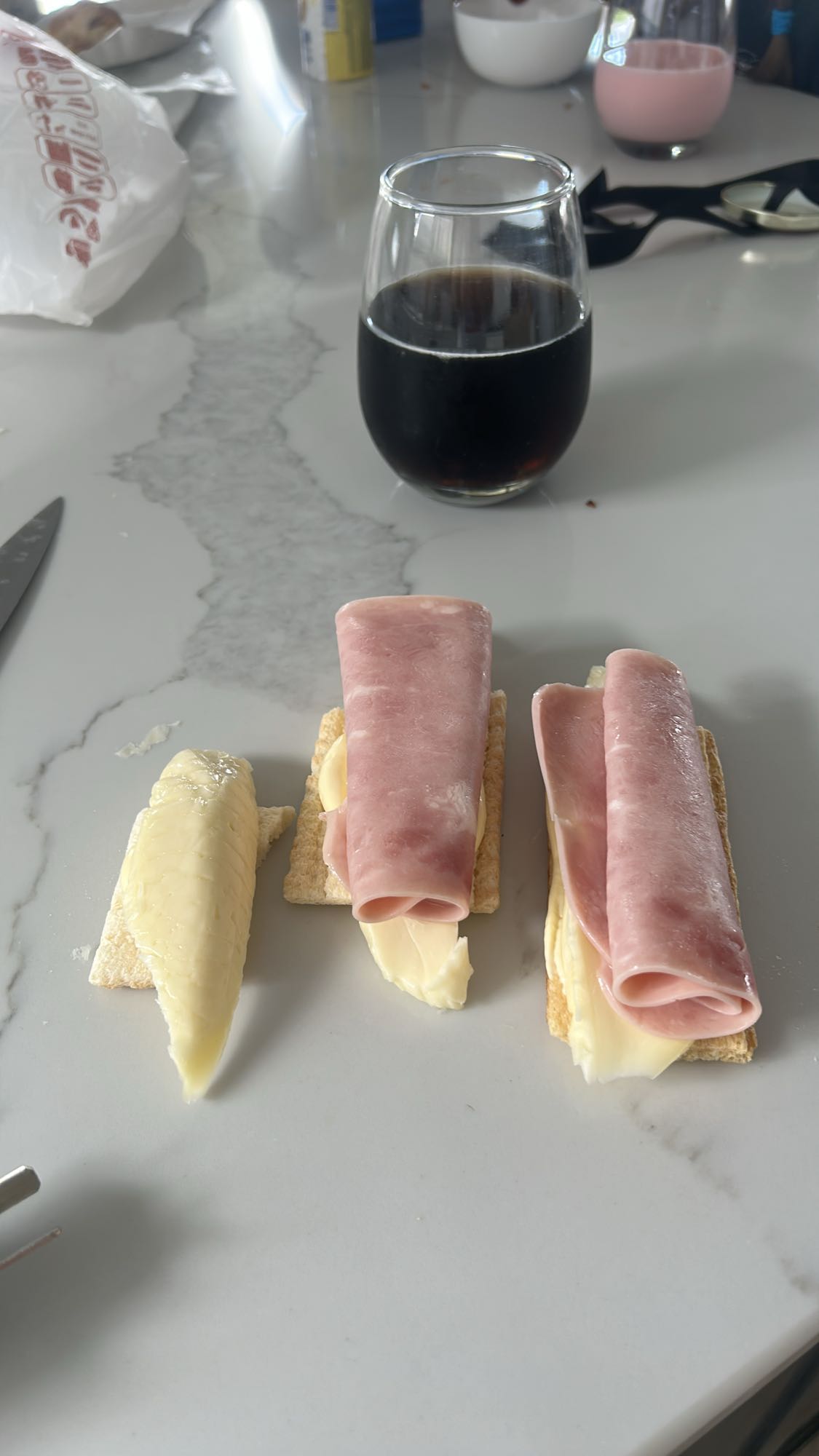 galletas con jamón y queso