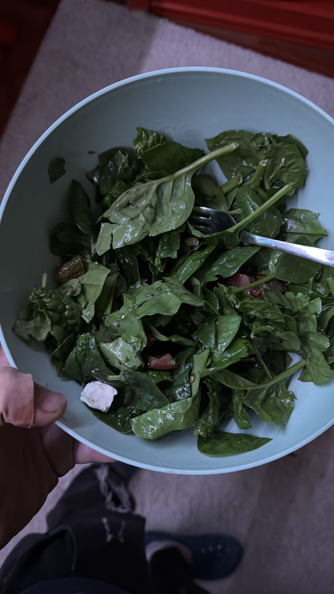 Ensalada de espinaca fresca