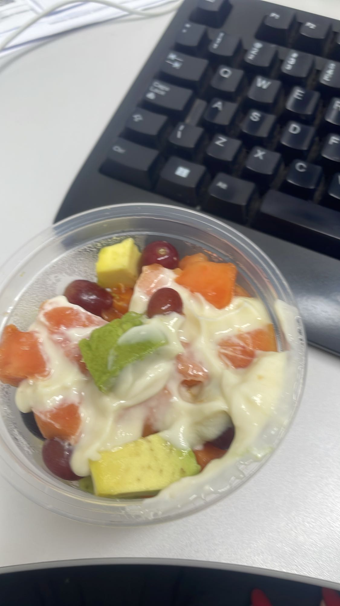 Salada de frutas com creme