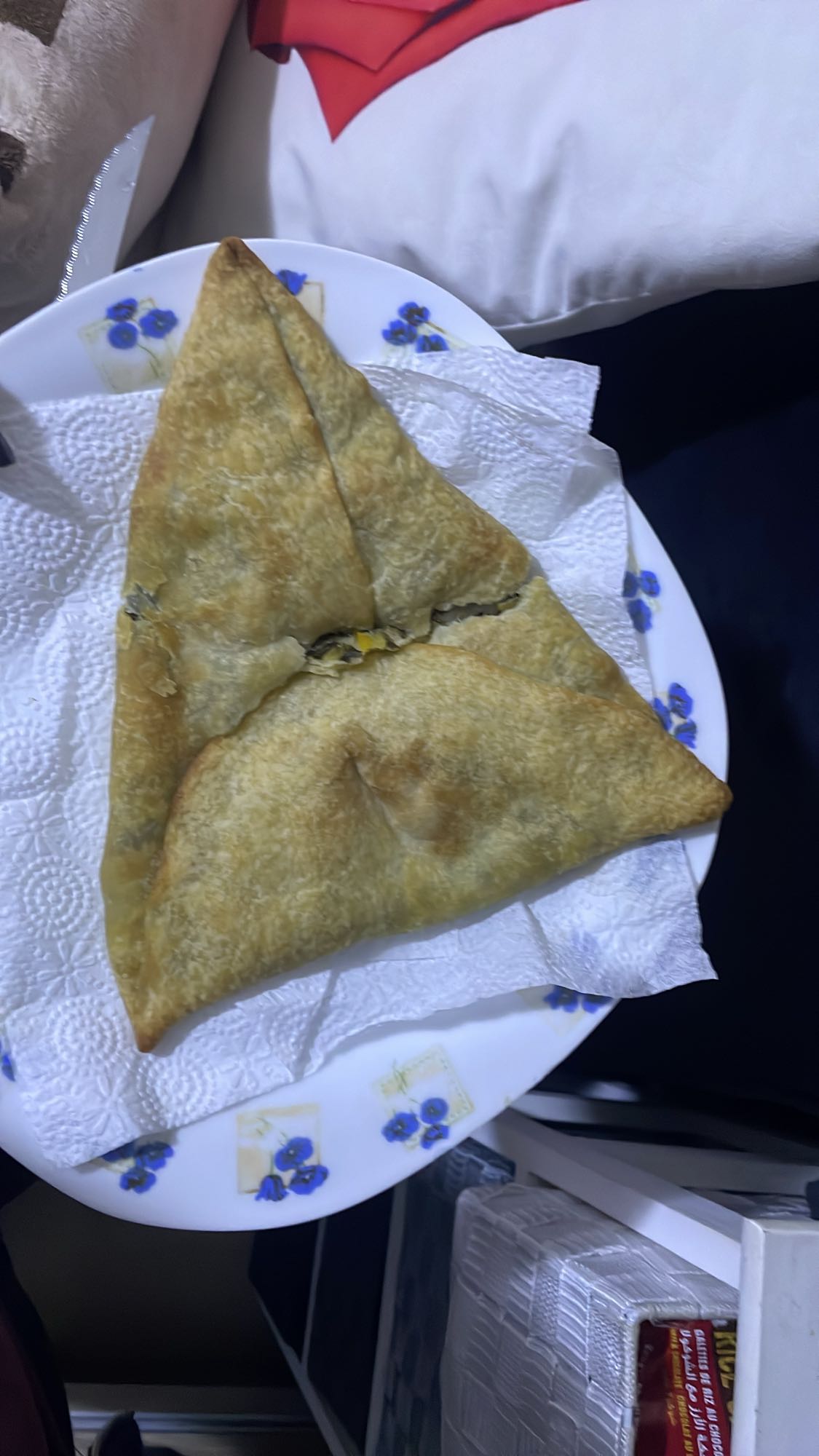 Stuffed pastry triangle