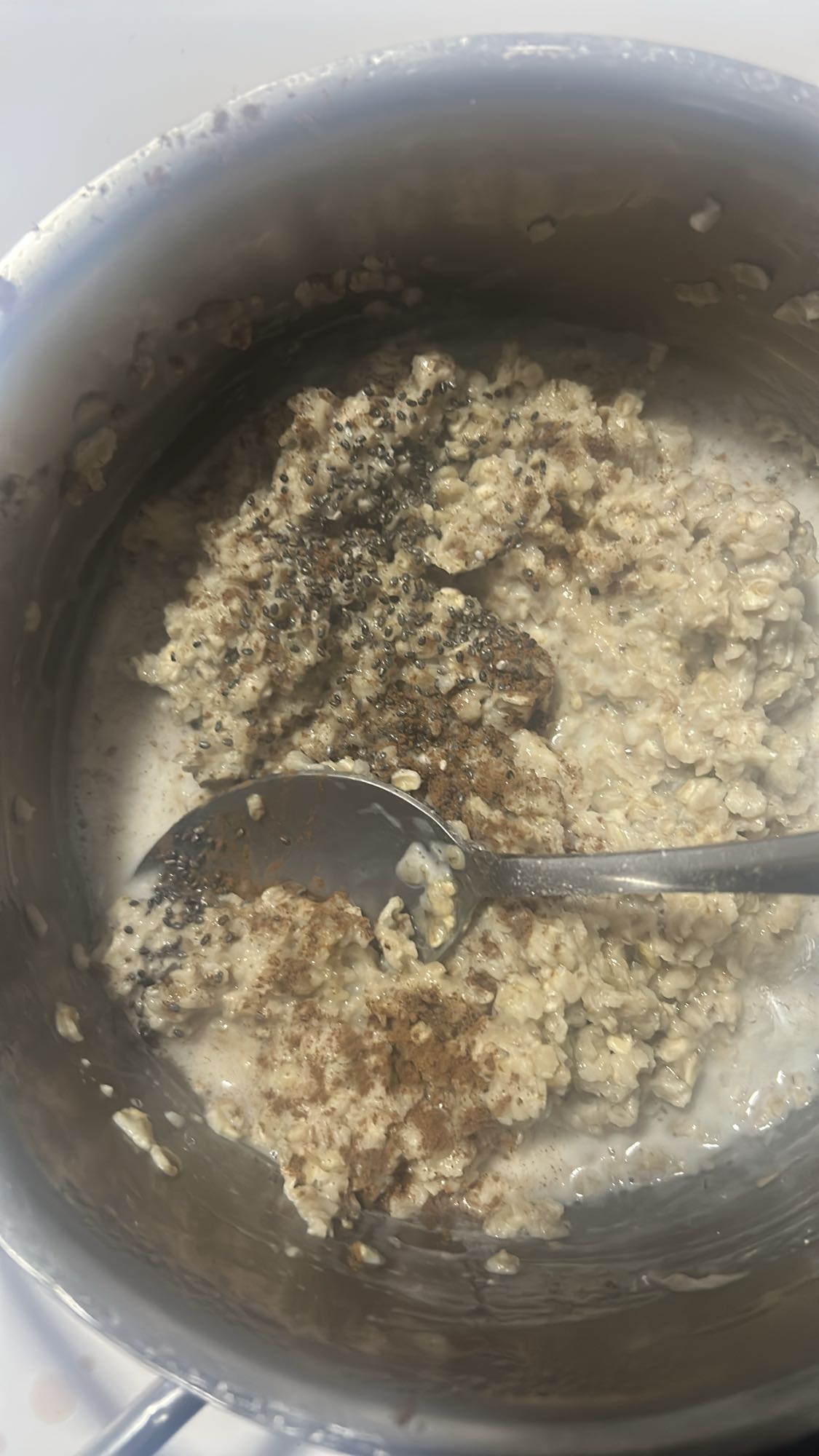 Havermout met chia en kaneel