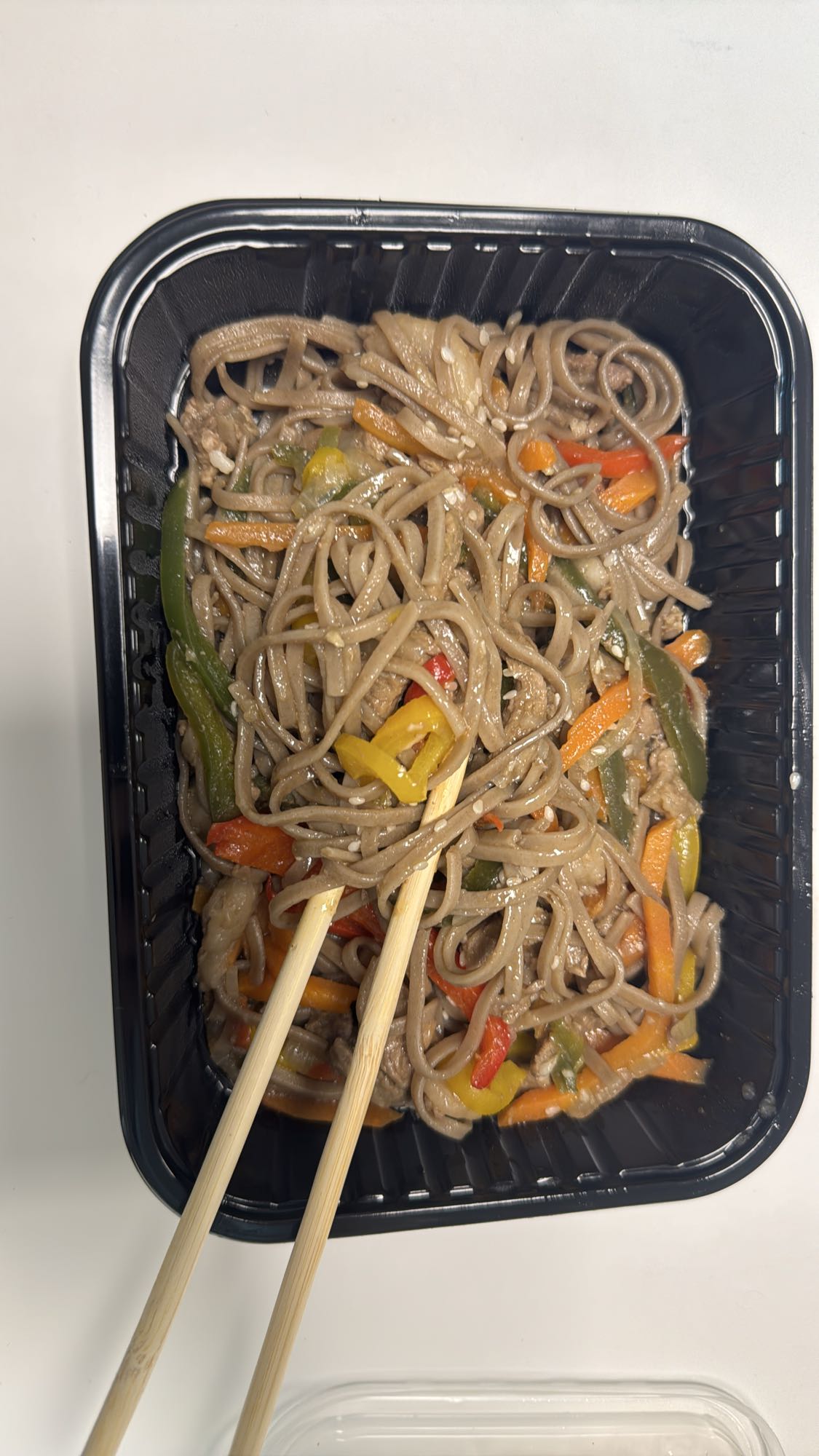 гречневая лапша с овощами