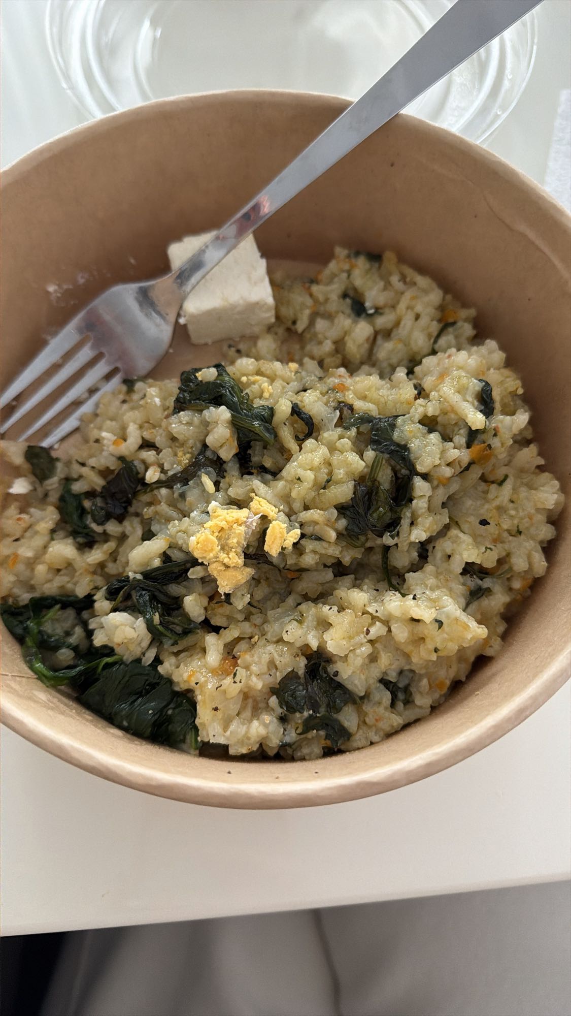 Spinach Rice with Tofu