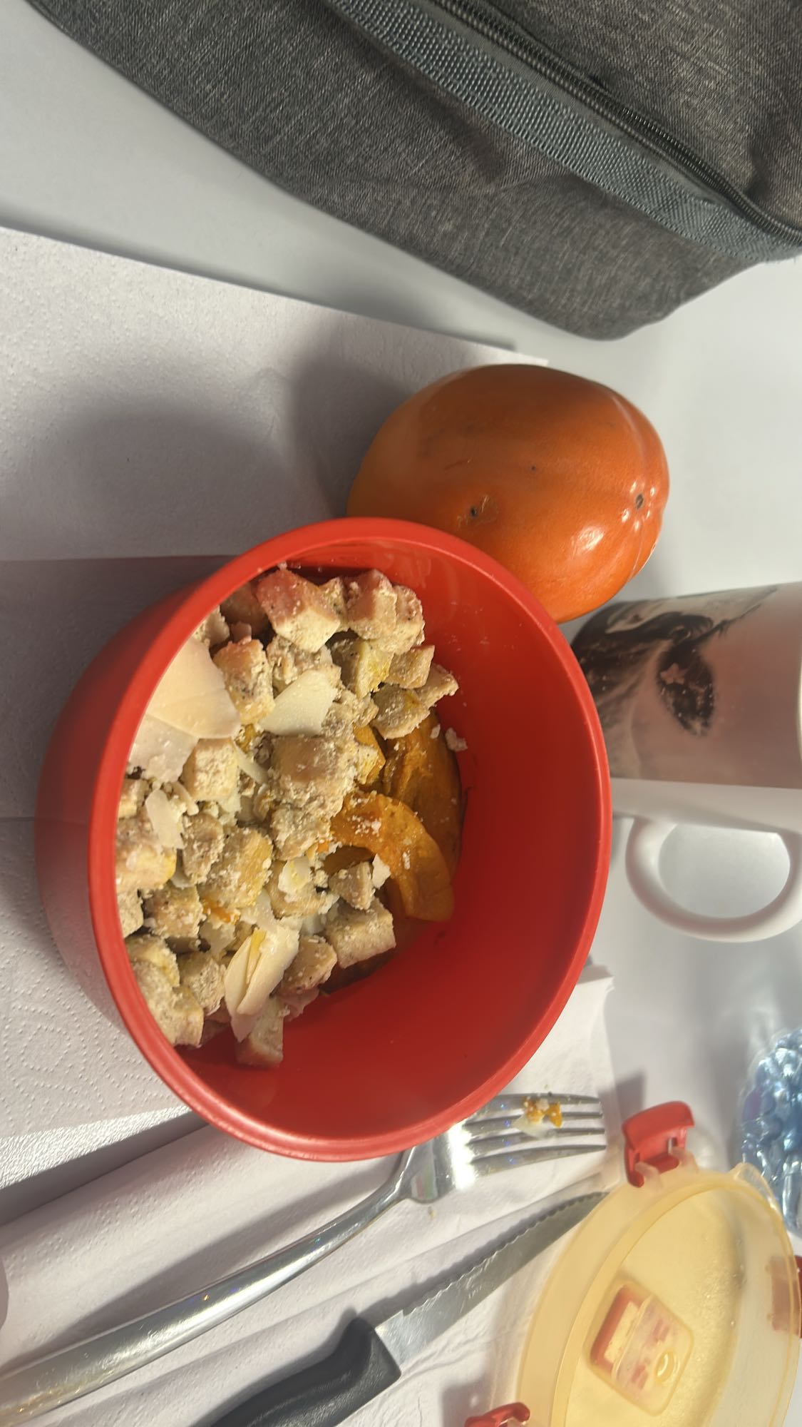 Salade de poulet et kaki