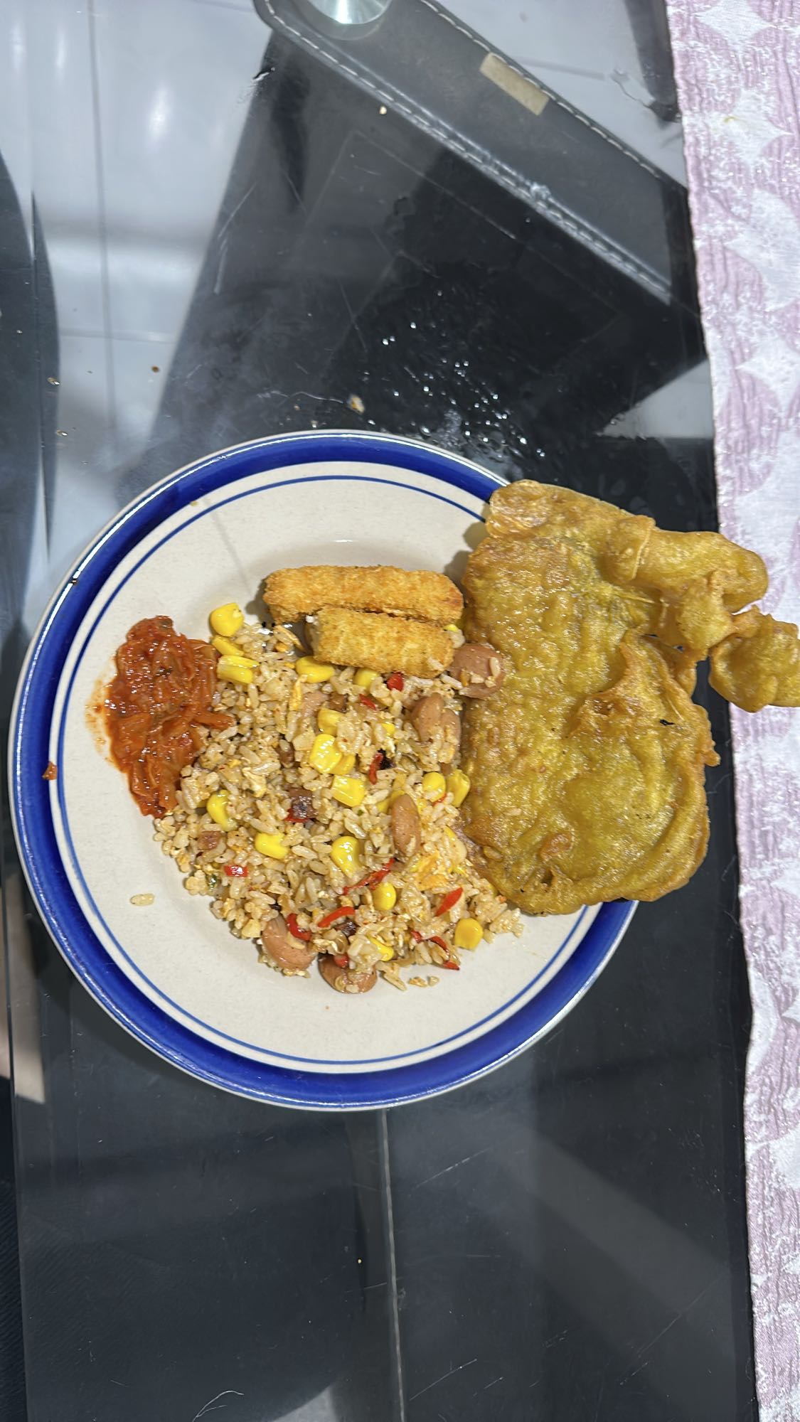 Fried rice with sides