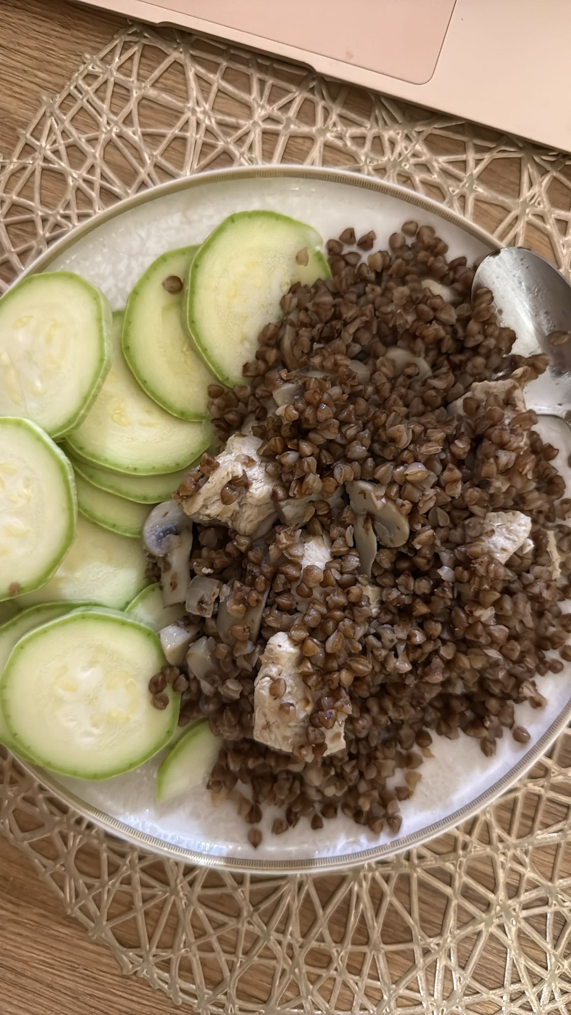 гречка с курицей и кабачком