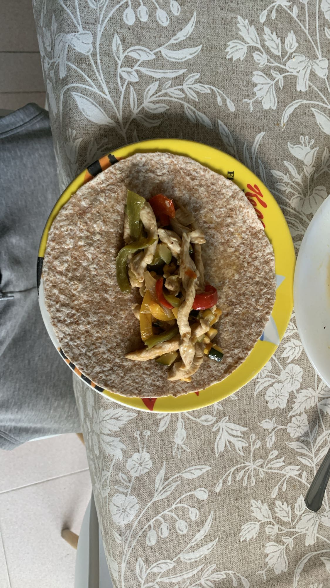 Wrap de pollo y verduras