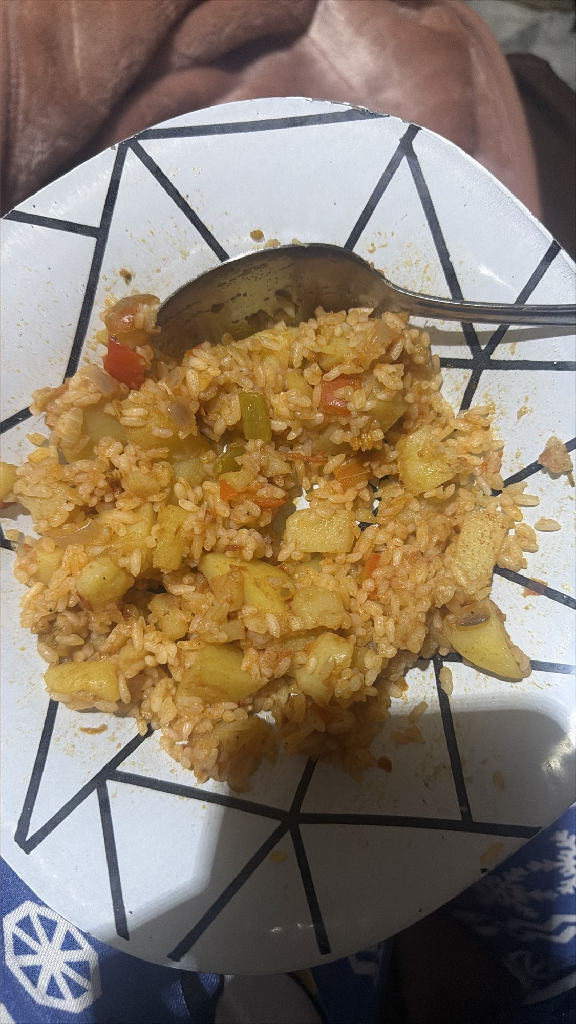 Potato rice with veggies