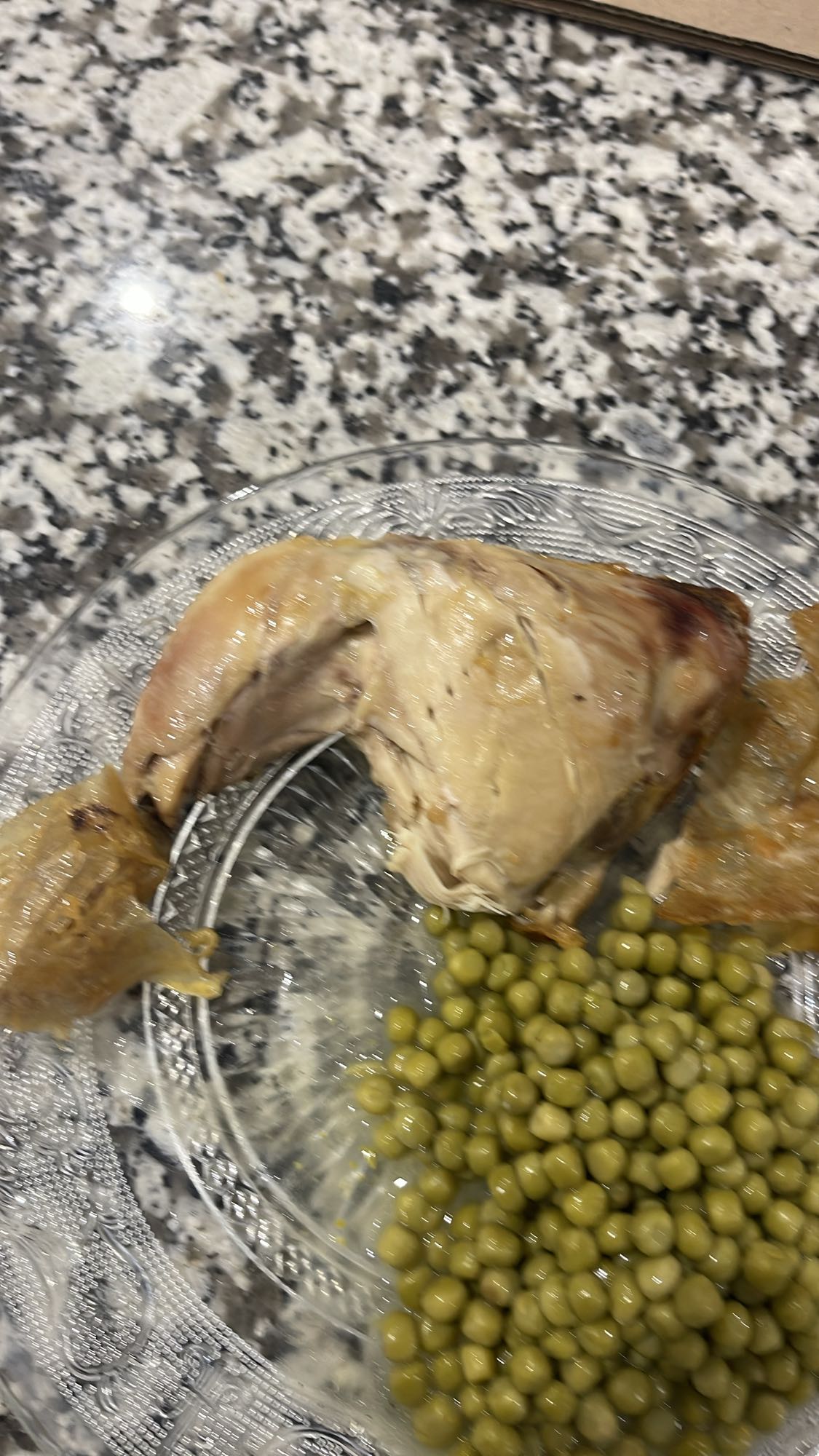 Poulet et petits pois