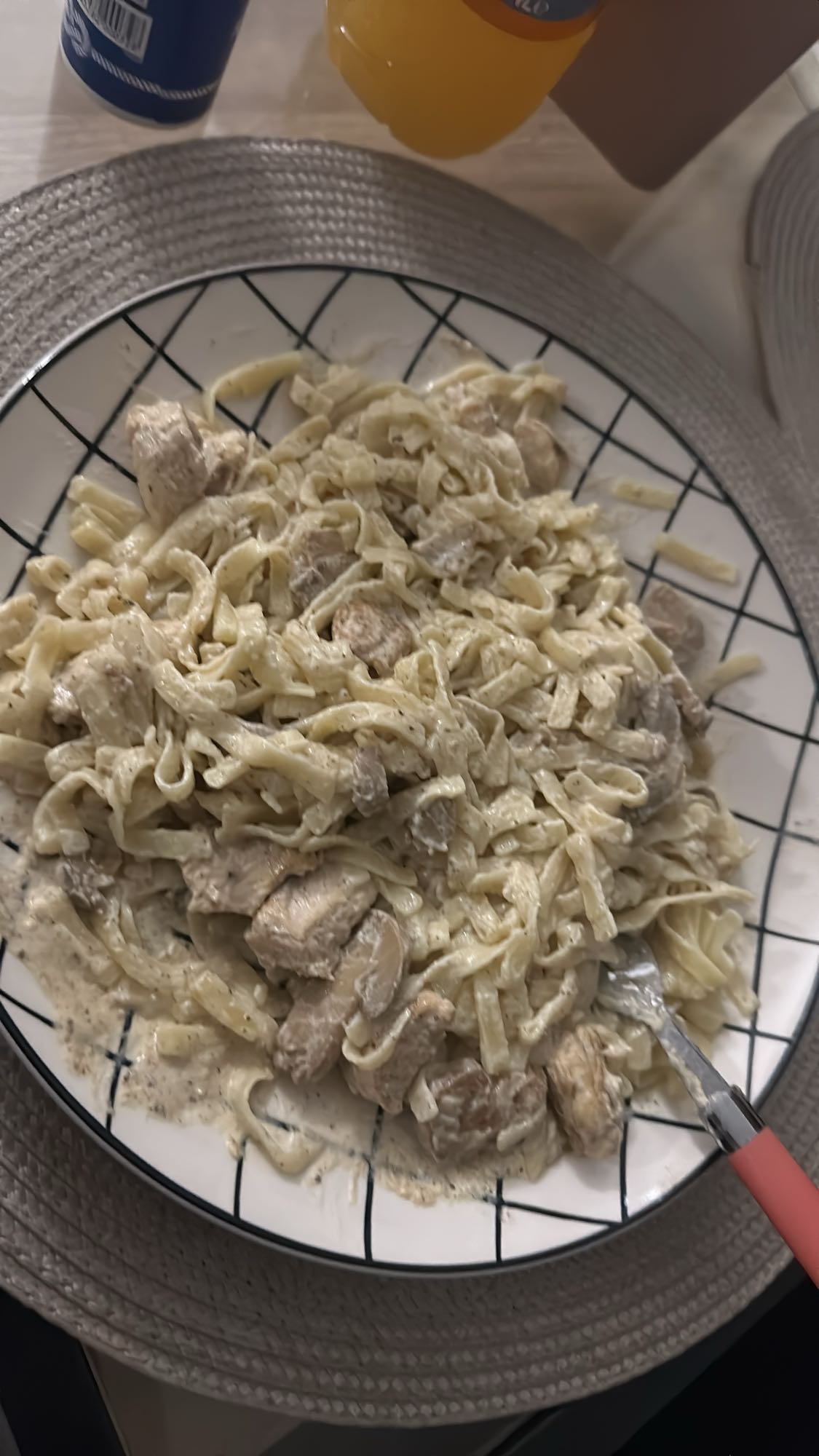 Pâtes au poulet crémeuses