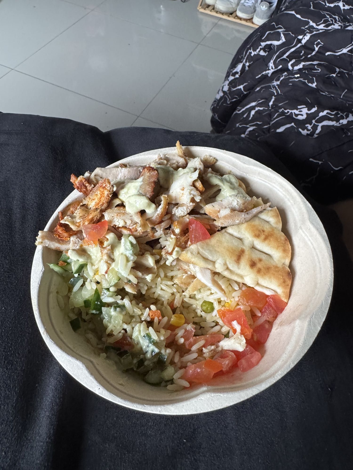 Plato de arroz con pollo