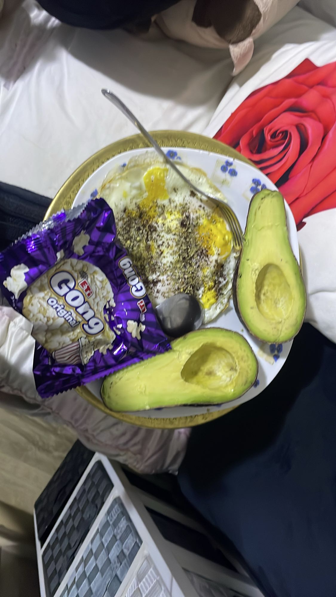 Eggs, Avocado & Popcorn