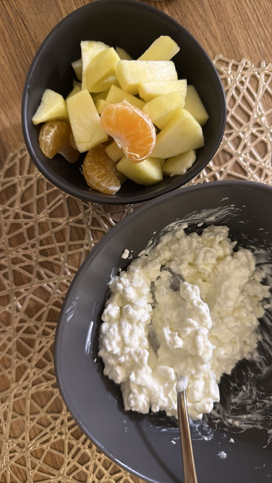 творог с фруктами