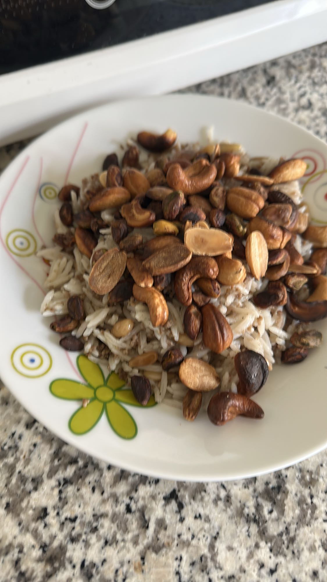 Rice with mixed nuts