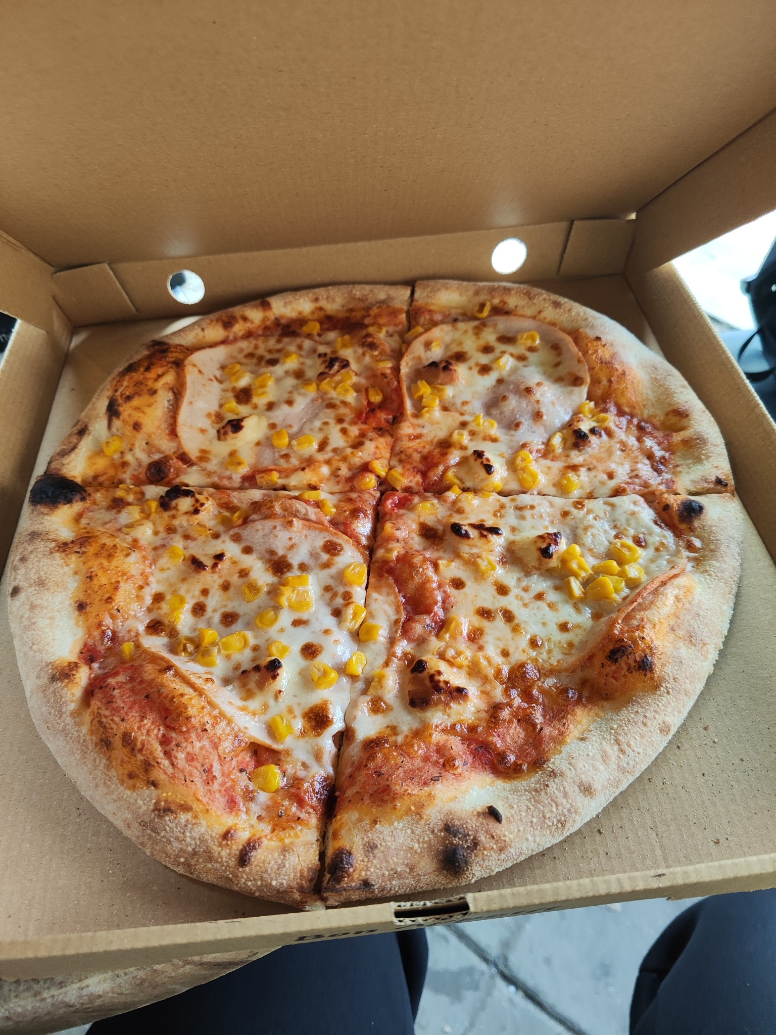Corn and Cheese Pizza
