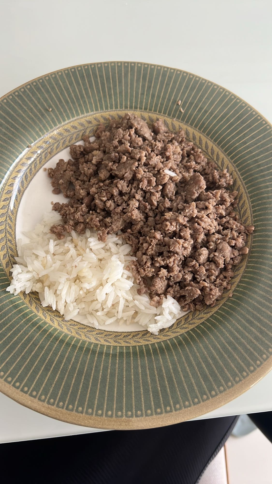 Arroz com carne moída