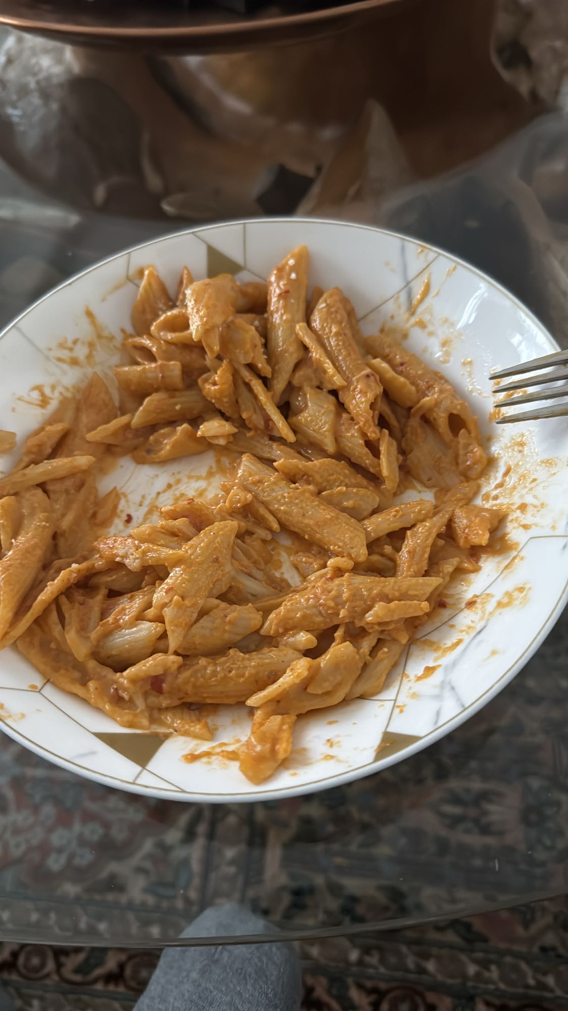 Penne met roomsaus