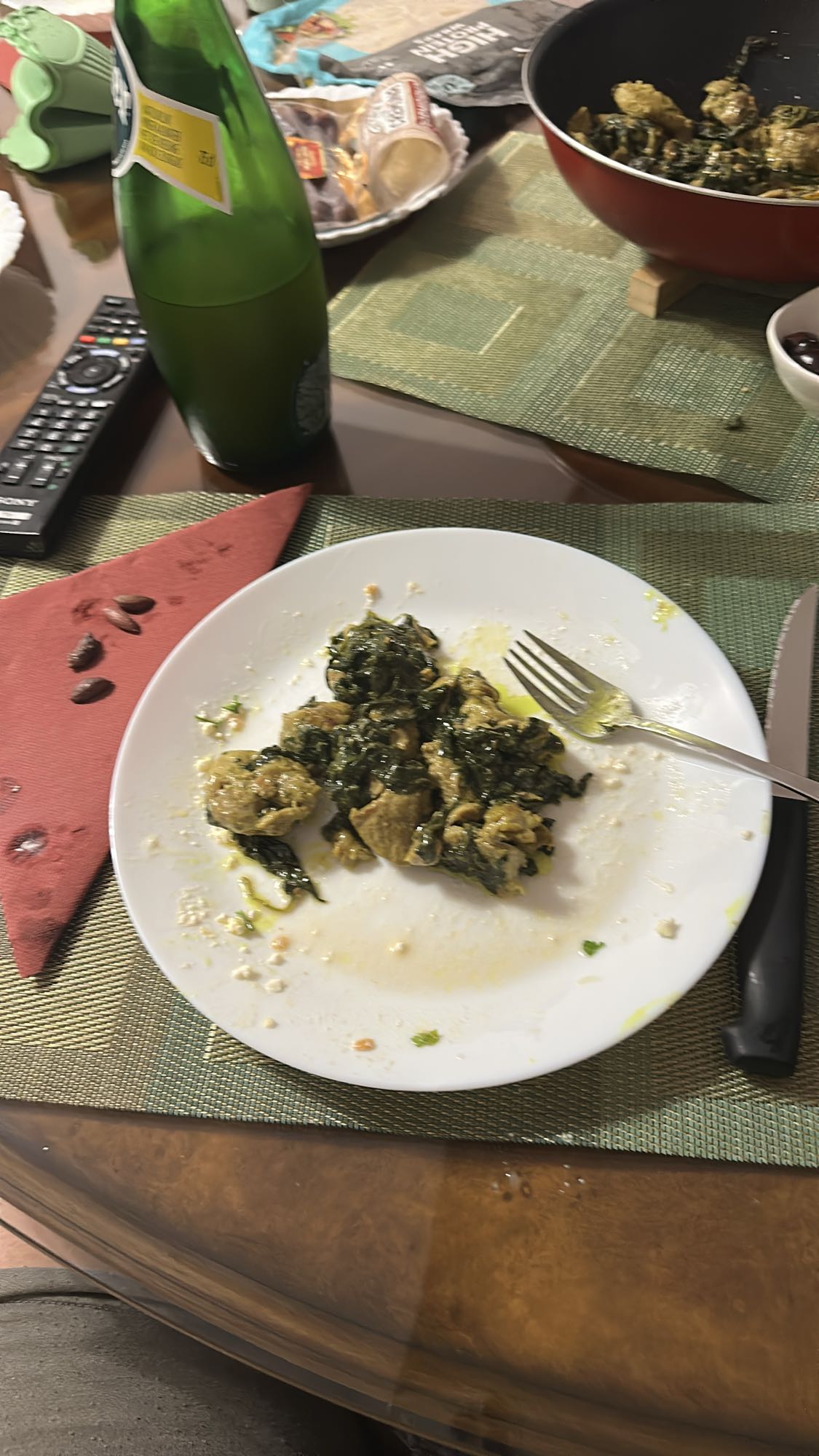 Spinach Meat Stir Fry