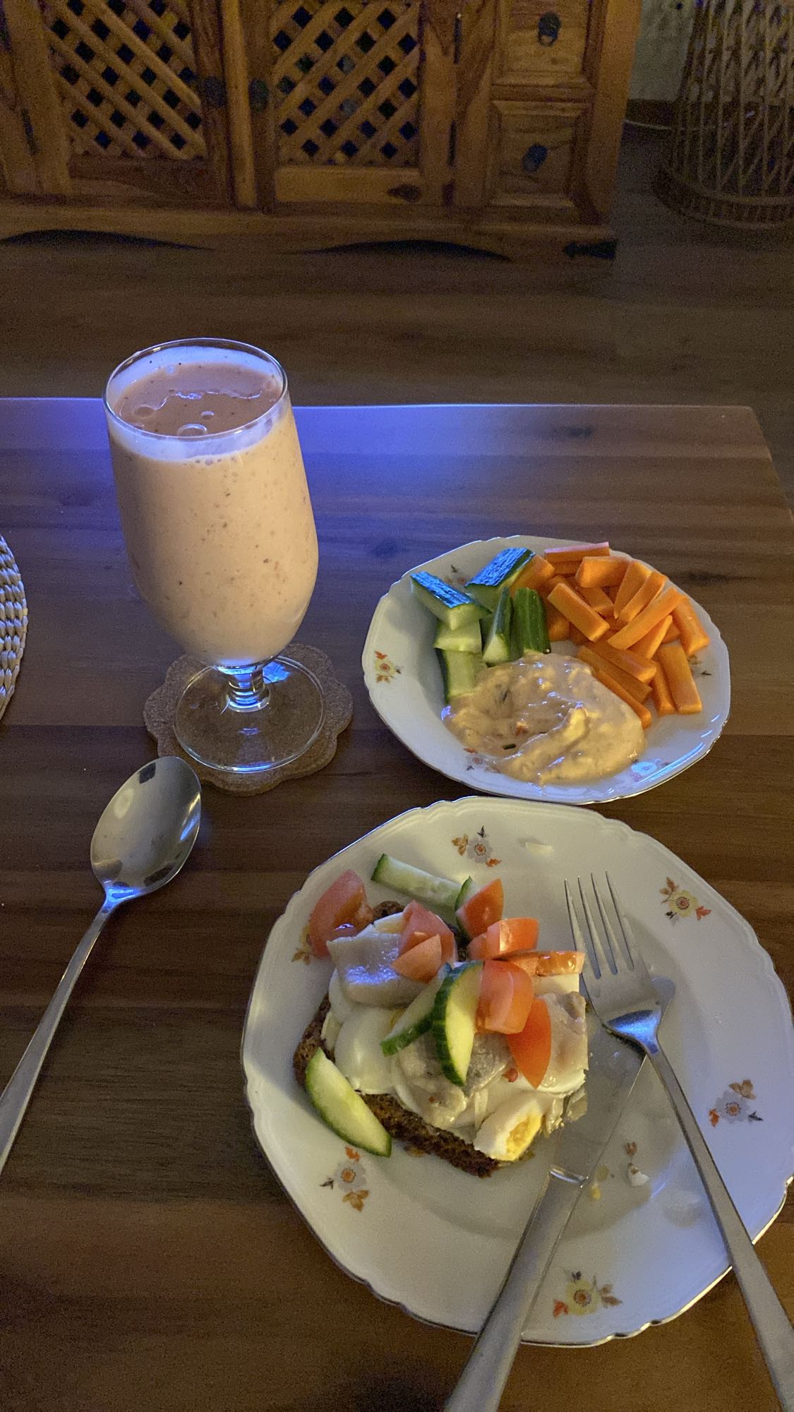 Kvällsmål med smoothie