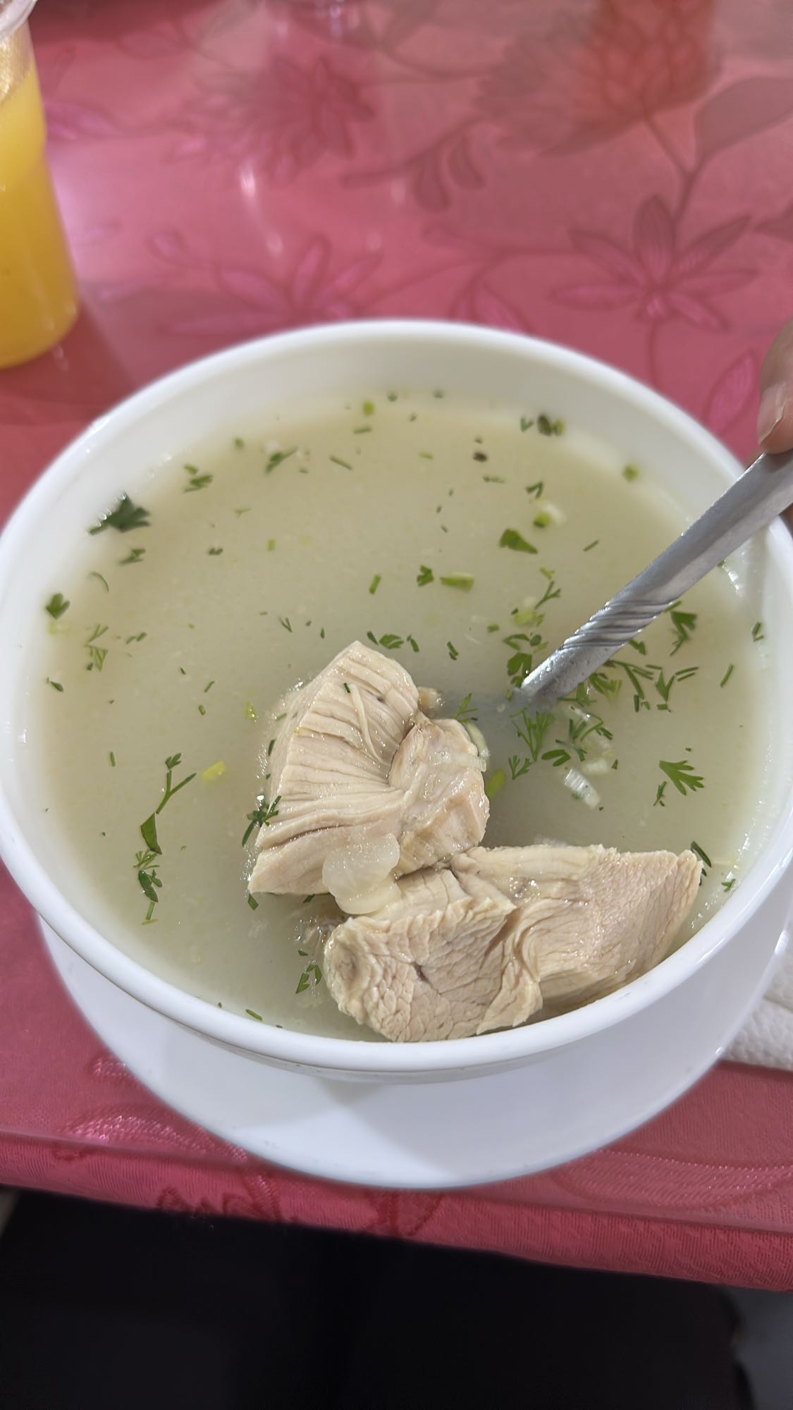 Sopa de pollo sencilla