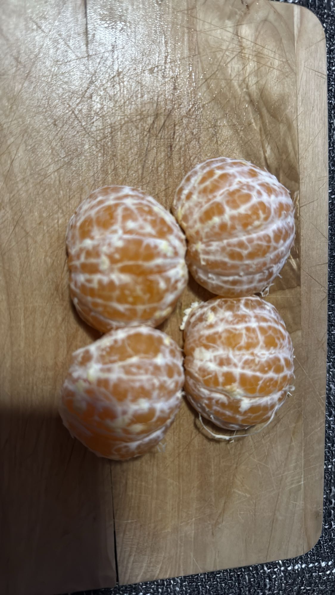 Mandarine curățate