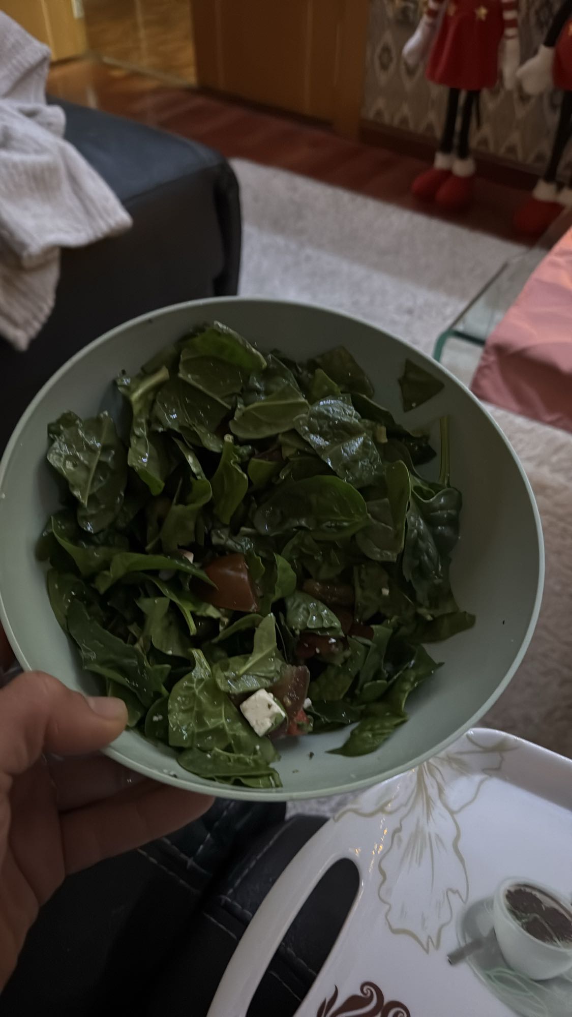 ensalada de espinaca fresca