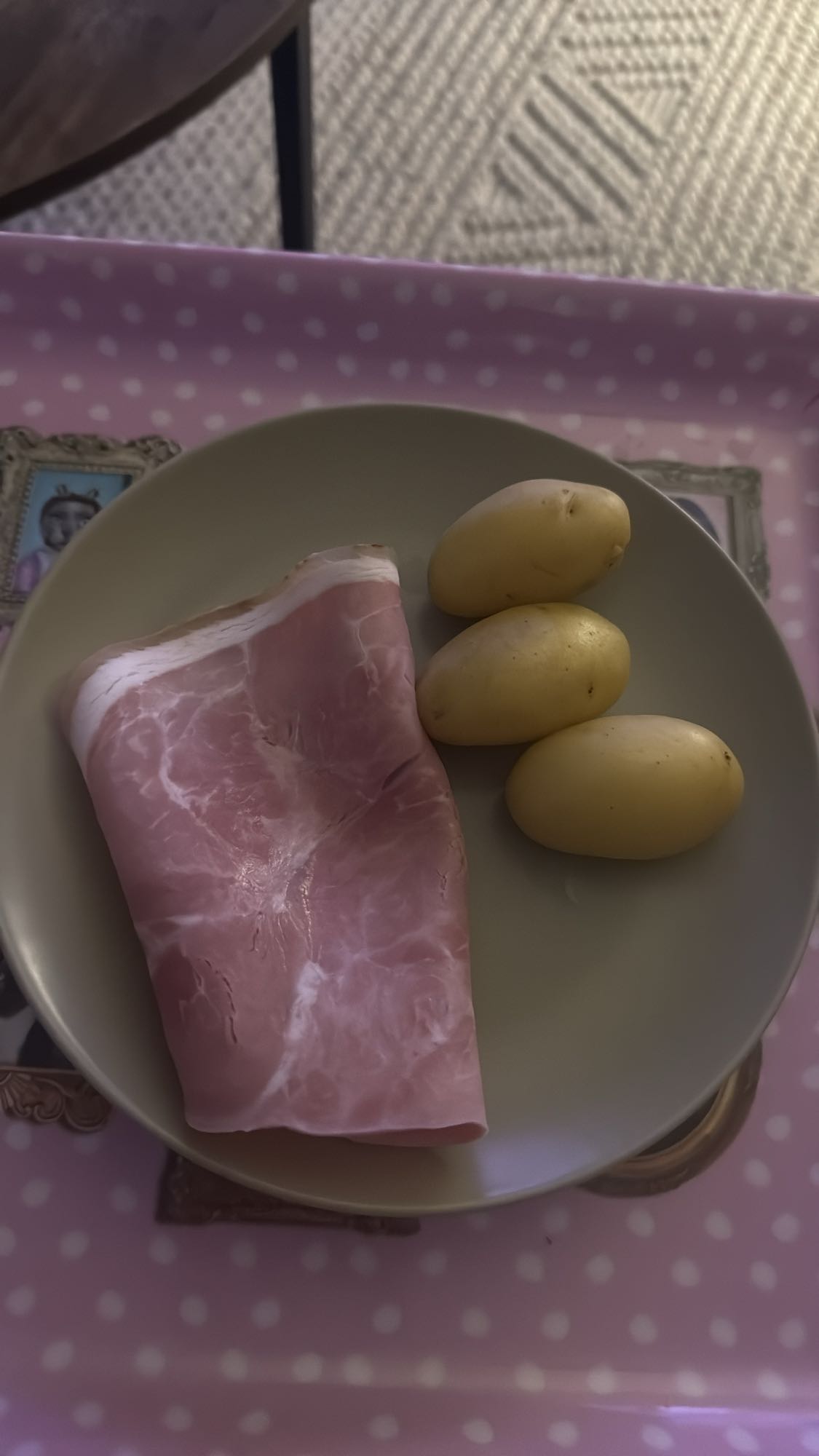 Jambon et pommes de terre