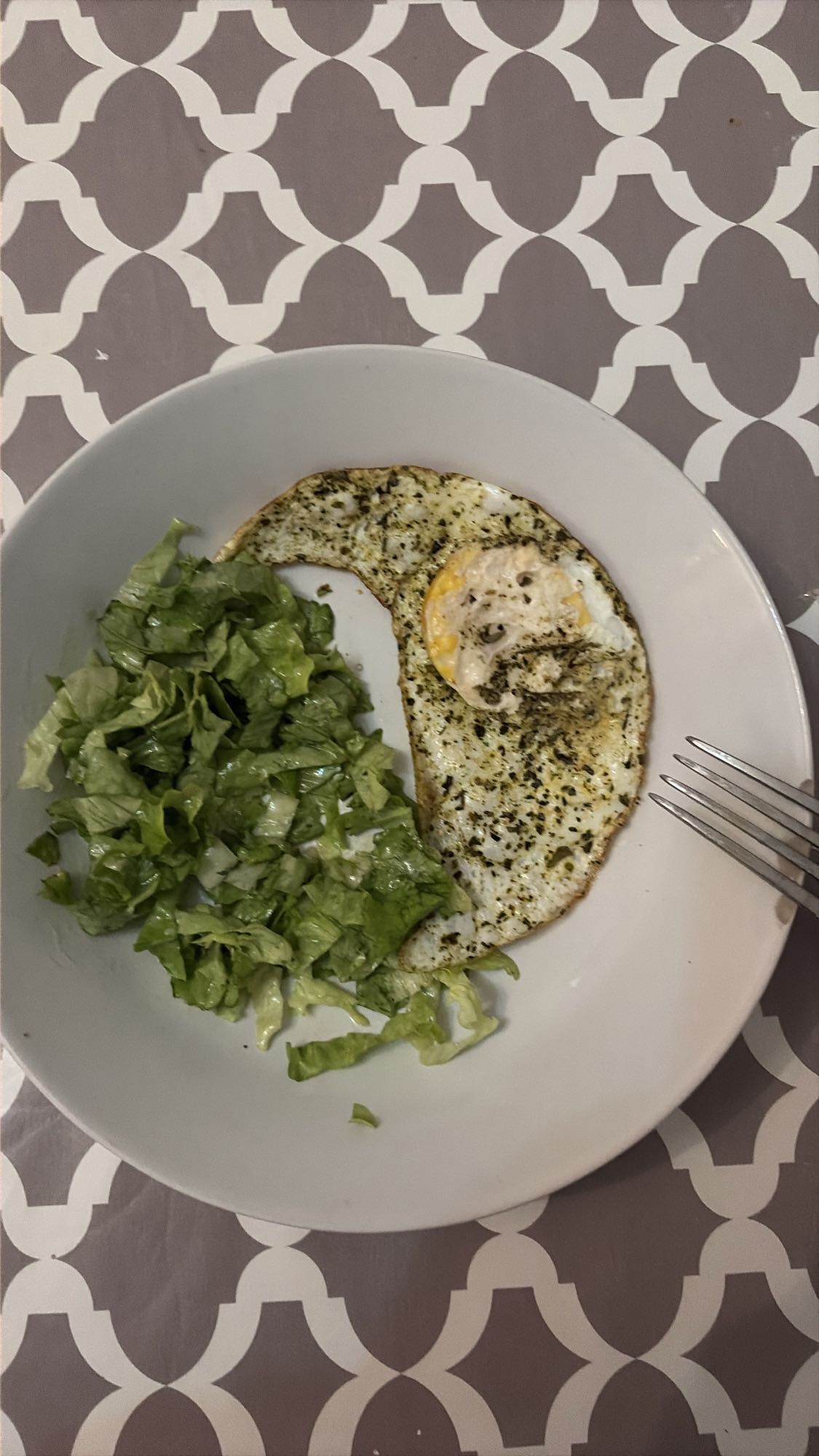 Oeuf et salade verte