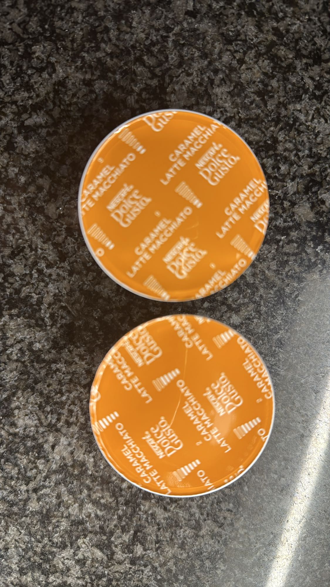 Caramel latte macchiato cups