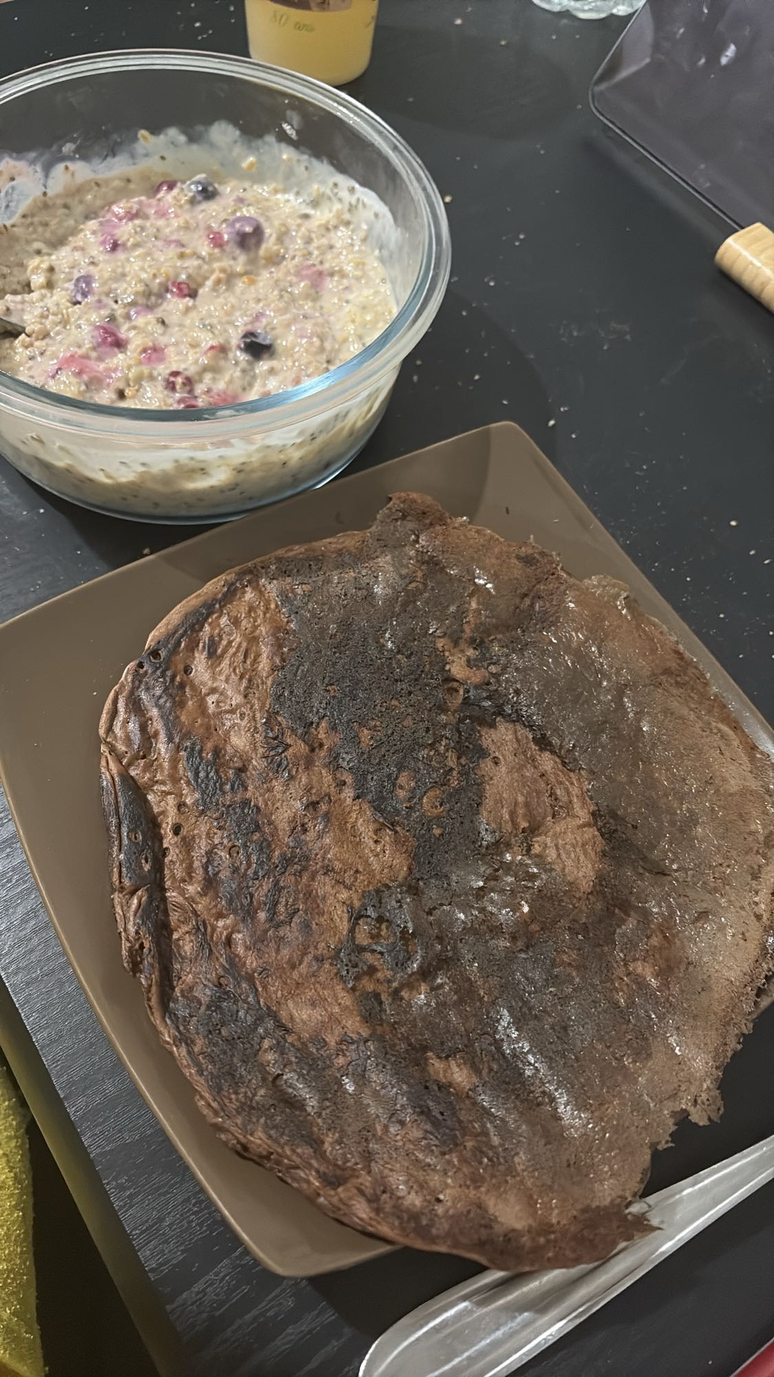 Pancake protéiné et porridge