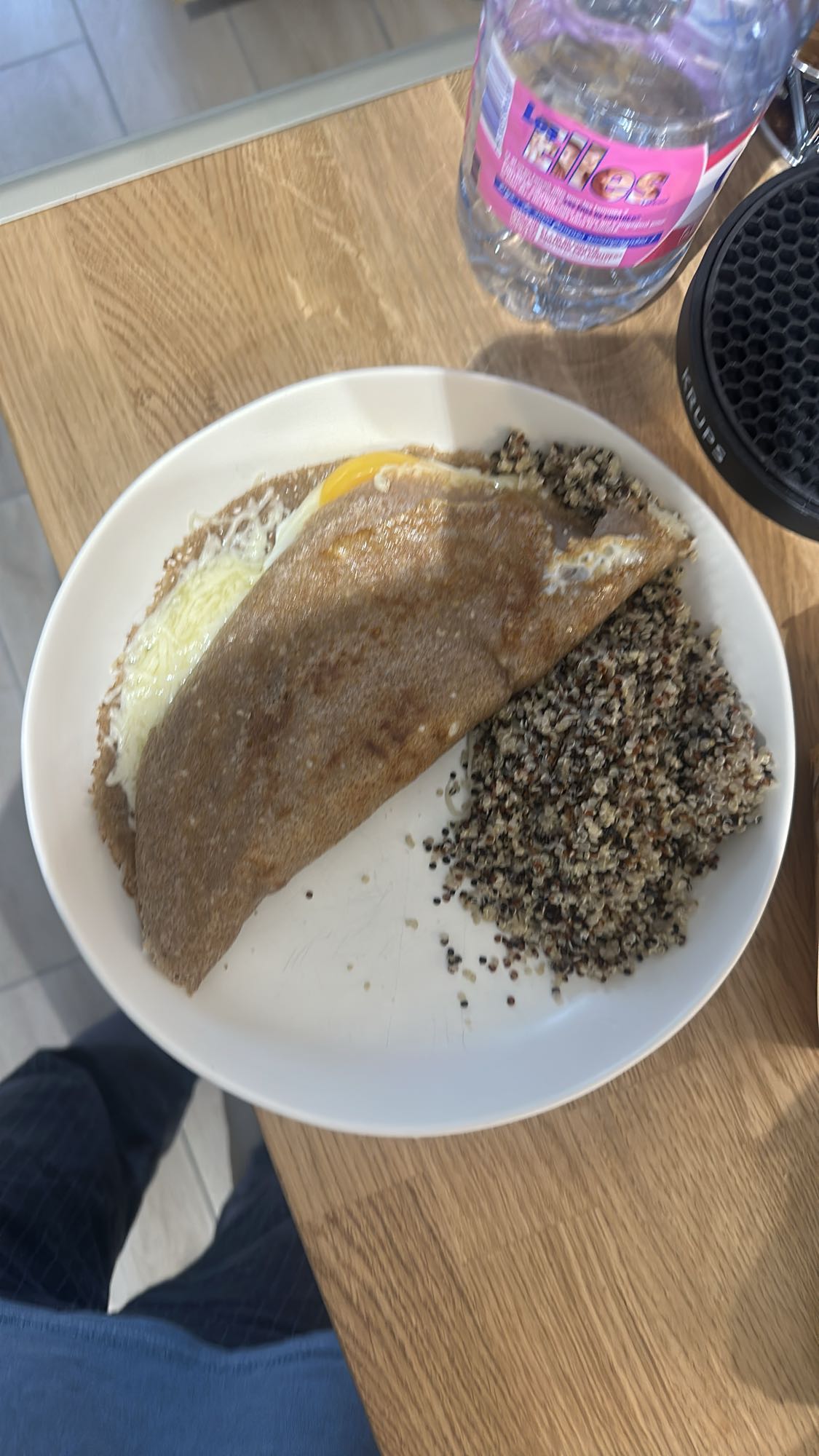 Galette œuf fromage quinoa