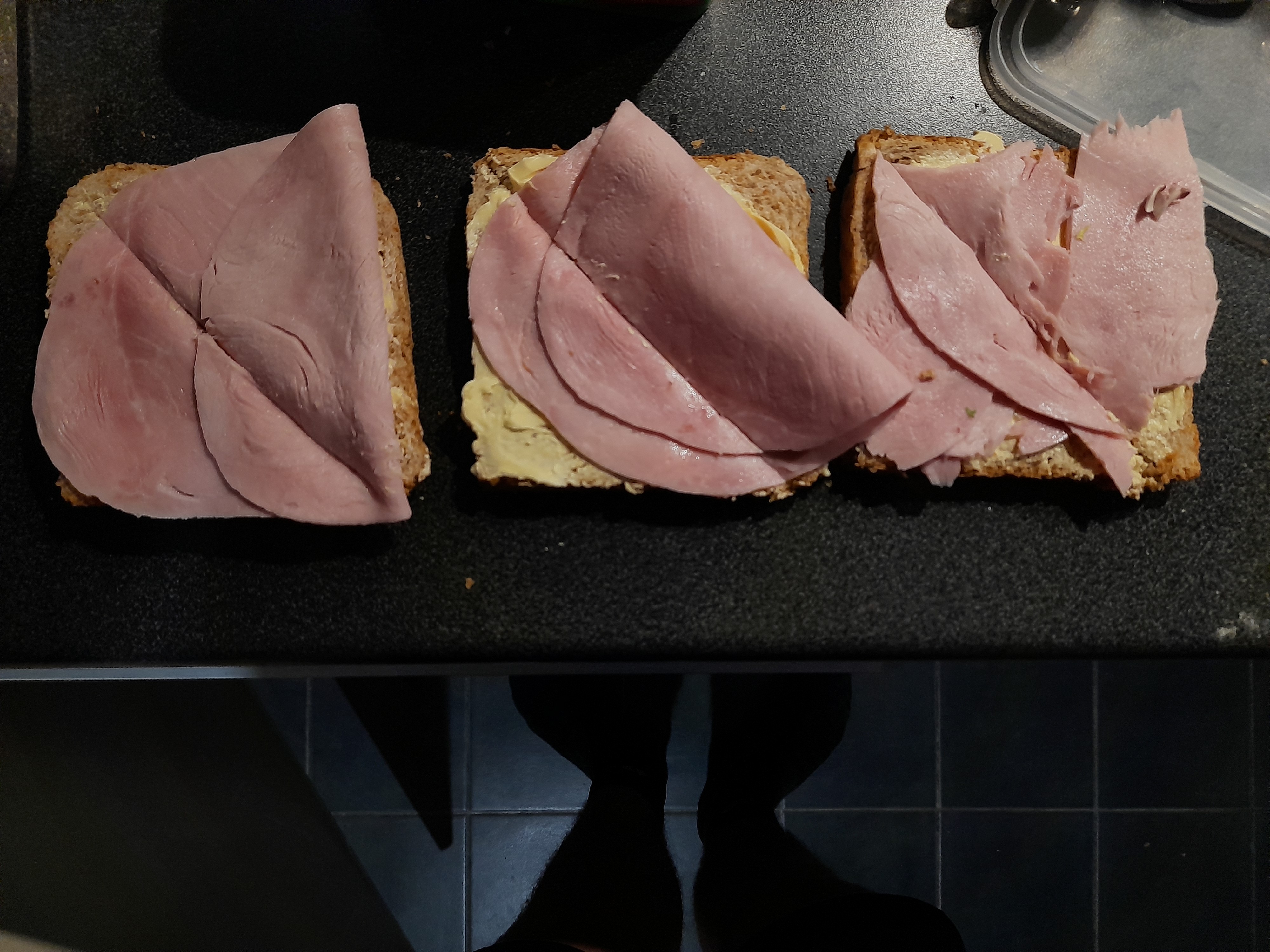 Tartines jambon beurre